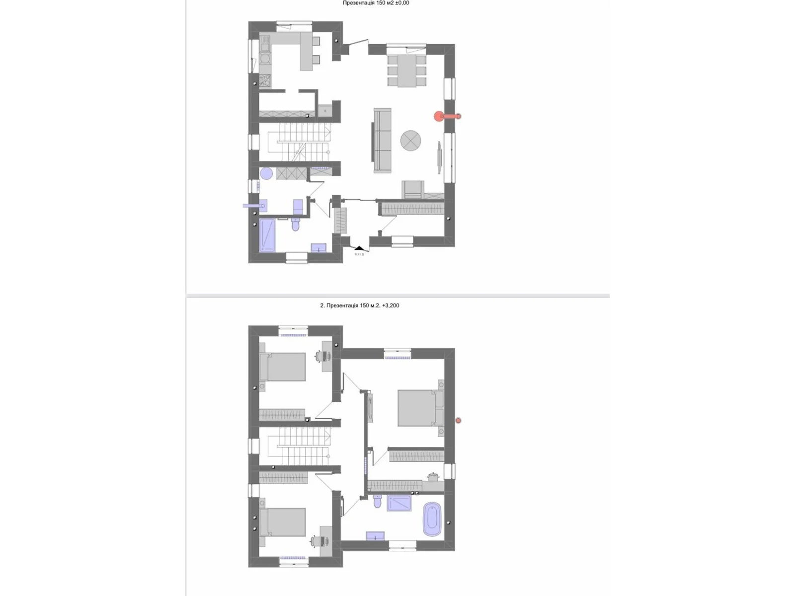 Продается дом на 2 этажа 157 кв. м с камином, цена: 150000 $