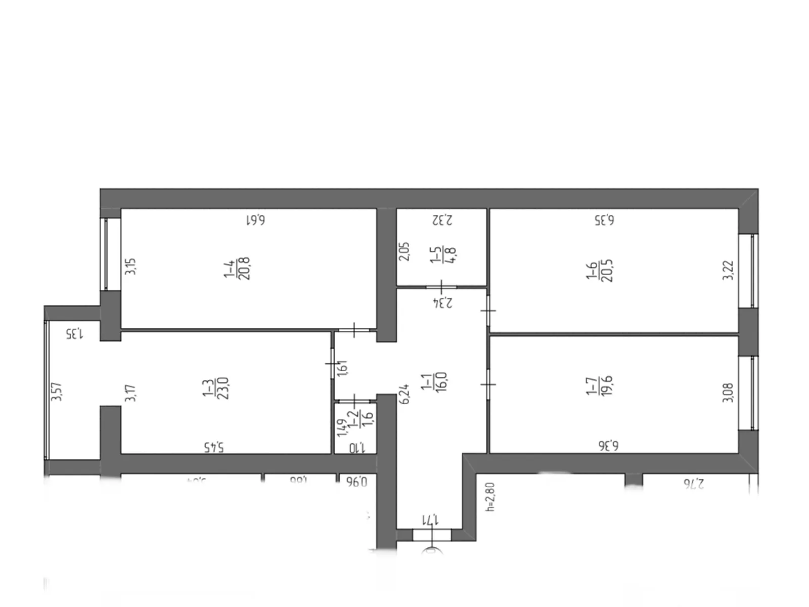 Продается 3-комнатная квартира 106 кв. м в Житомире, просп. Мира, 36 - фото 1