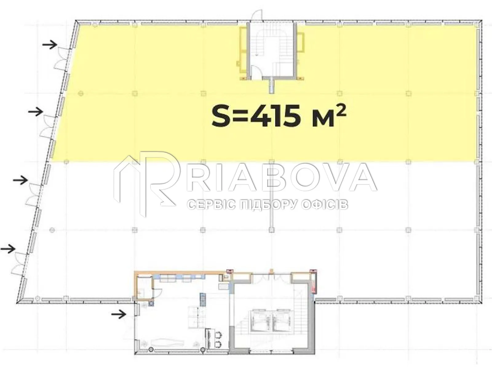 Сдается в аренду офис 415 кв. м в бизнес-центре, цена: 8300 $