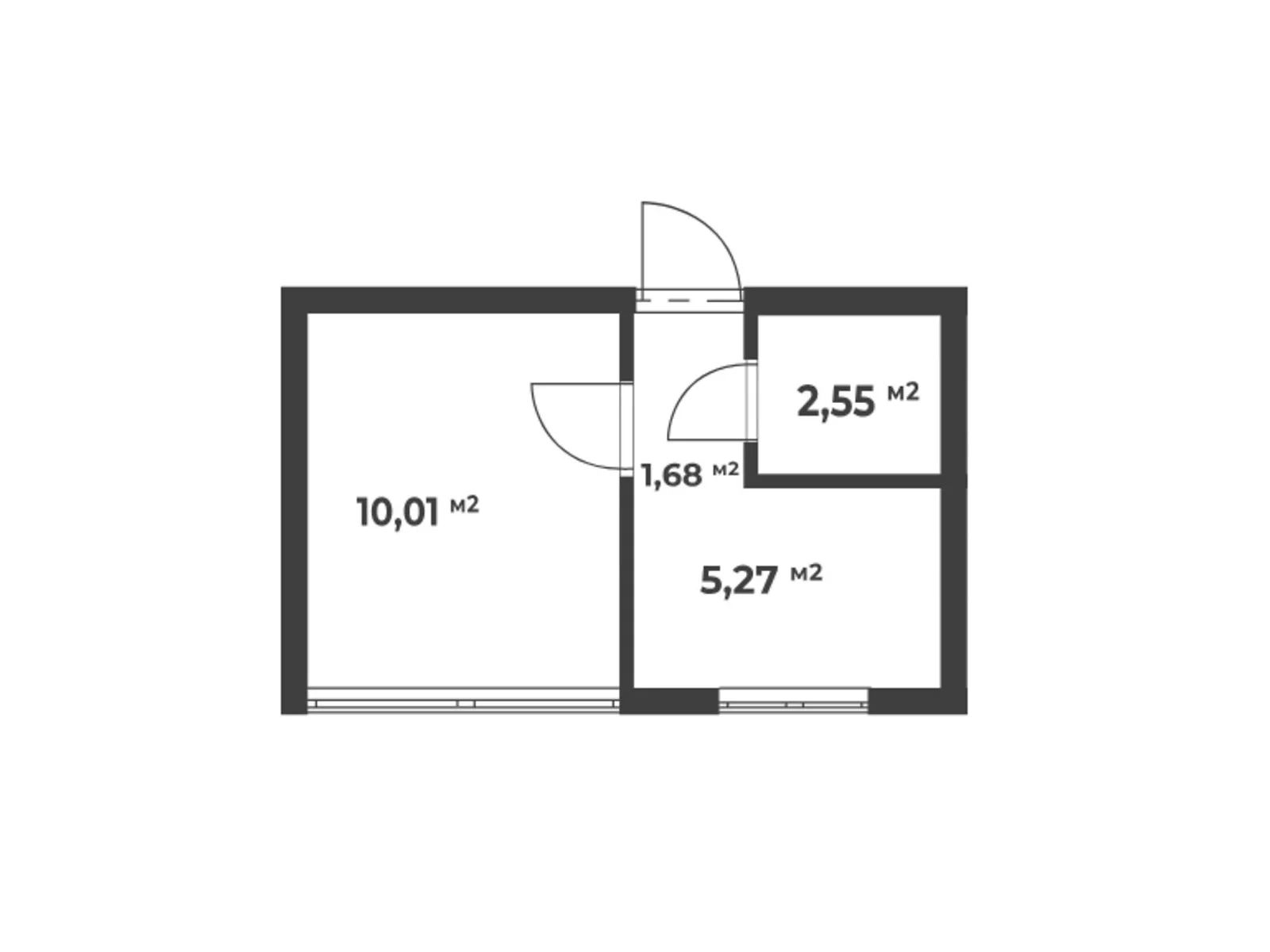 Продается 1-комнатная квартира 19.91 кв. м в Крюковщине, ул. Одесская, 37