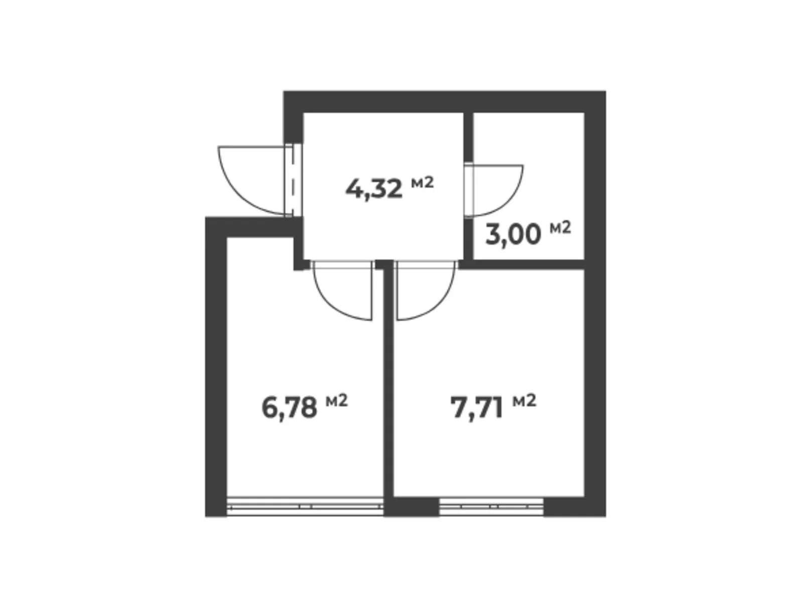 Продается 1-комнатная квартира 21.81 кв. м в Крюковщине, ул. Одесская, 37