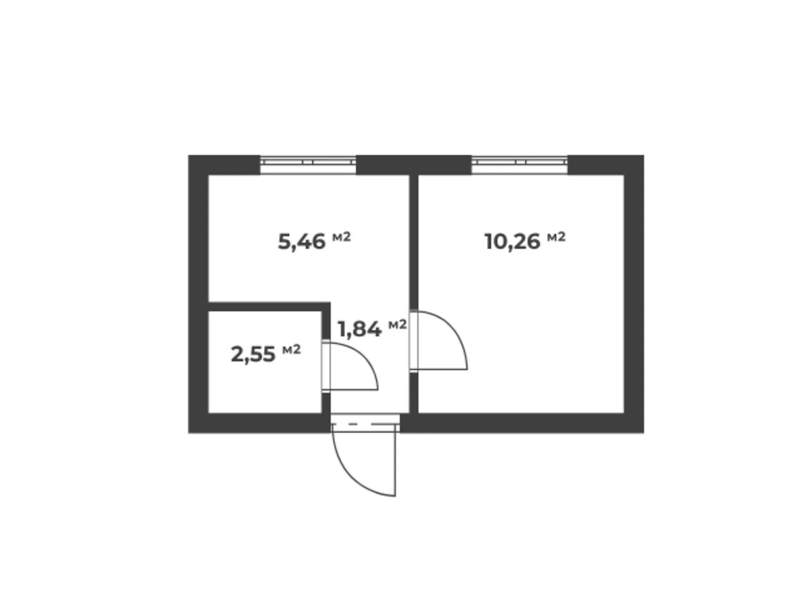 Продается 1-комнатная квартира 20.11 кв. м в Крюковщине, ул. Одесская, 37 - фото 1