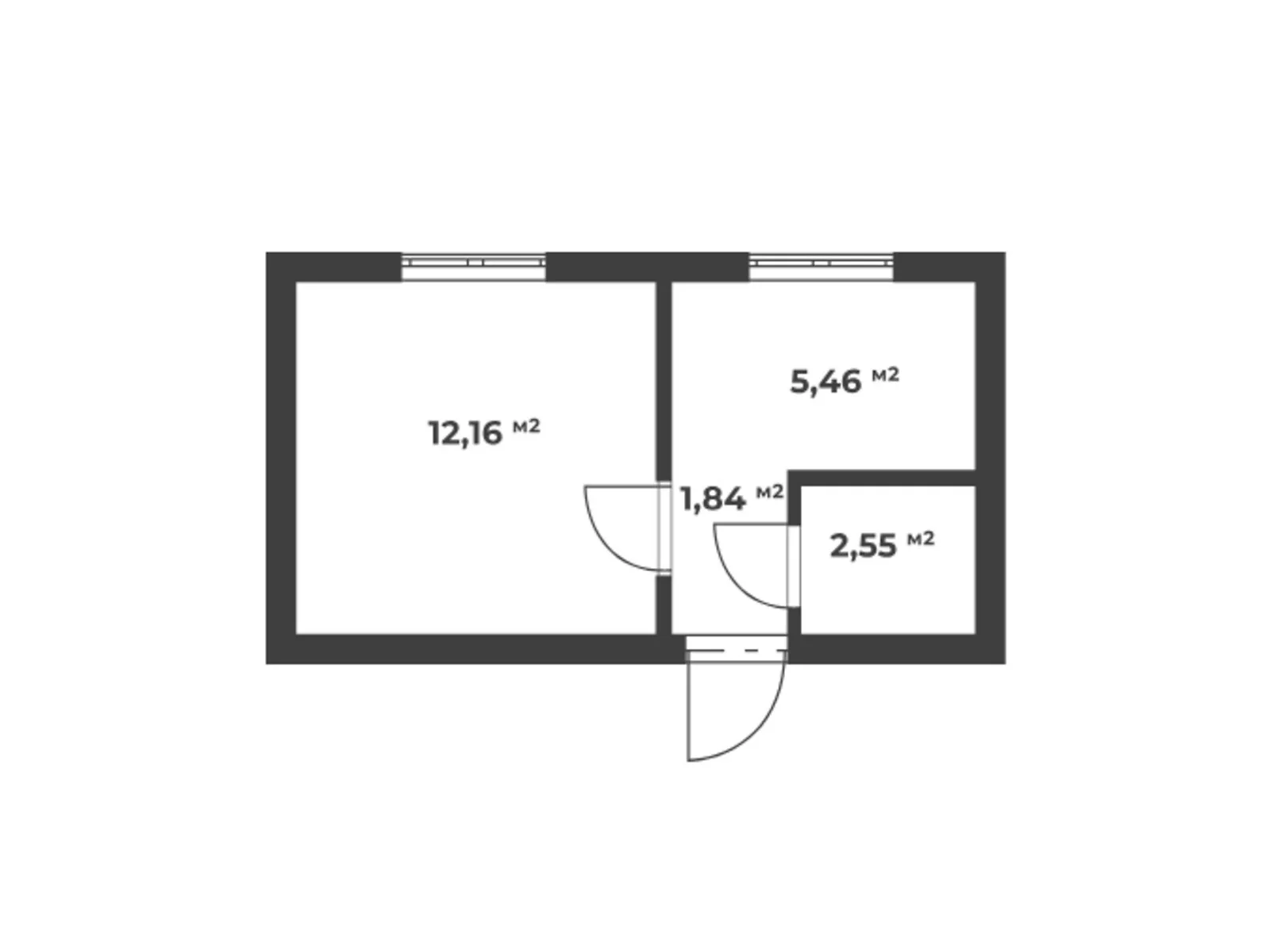 Продается 1-комнатная квартира 22.01 кв. м в Крюковщине, ул. Одесская, 37 - фото 1