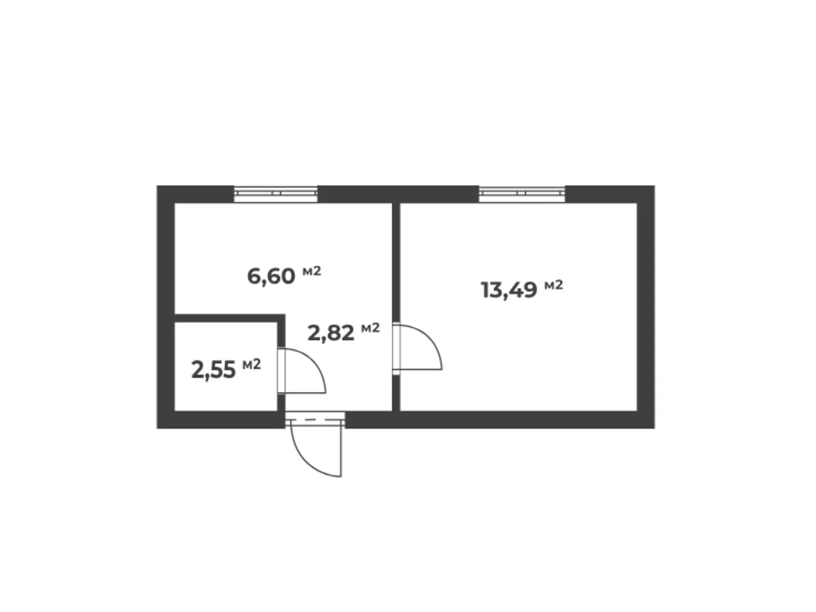 Продается 1-комнатная квартира 25.46 кв. м в Крюковщине, ул. Одесская, 37