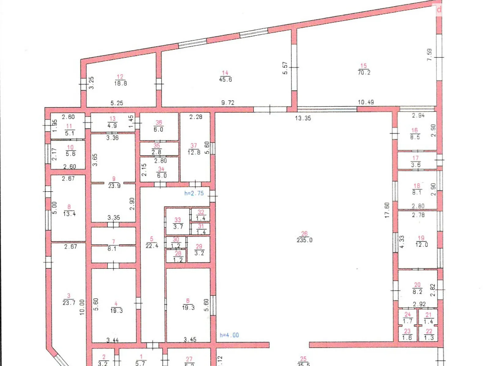 Продается помещения свободного назначения 652 кв. м в 1-этажном здании, цена: 220000 $