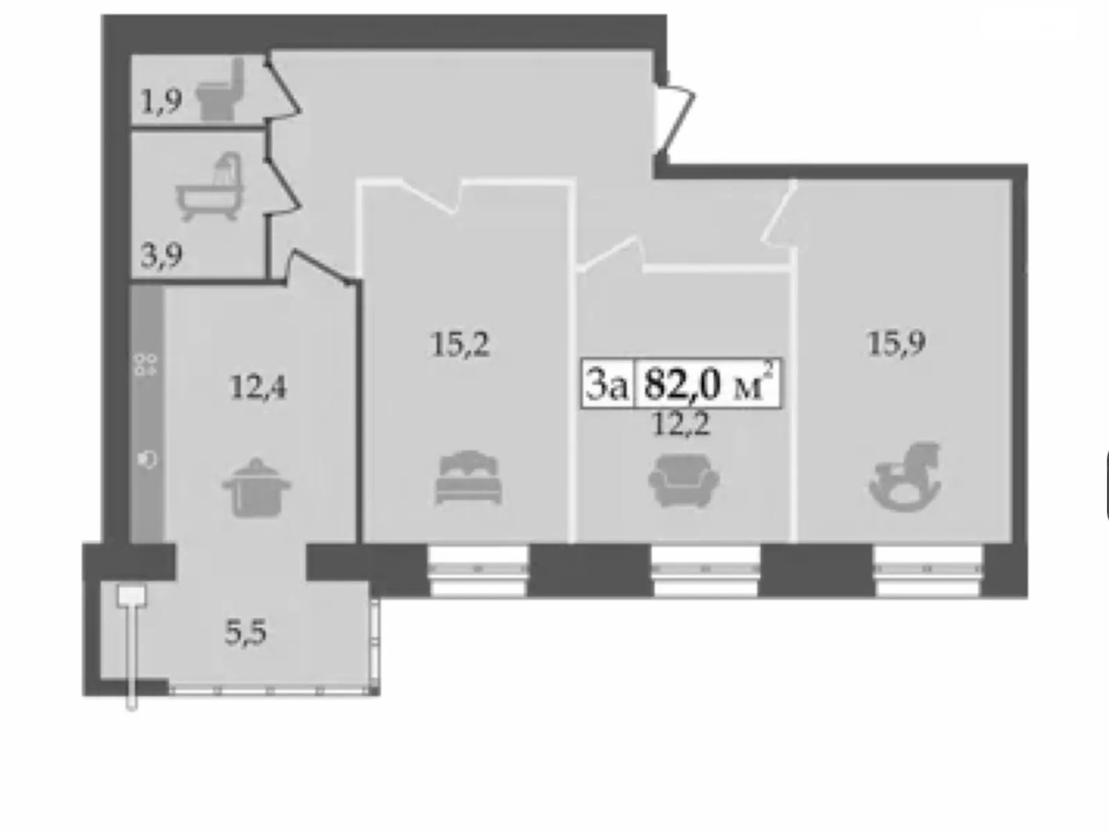 Продається 3-кімнатна квартира 83 кв. м у Дніпрі, Запорізьке шосе, 28П