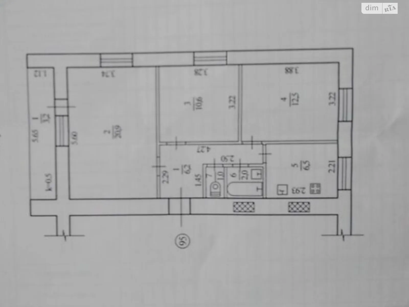 Продается 3-комнатная квартира 63 кв. м в Днепре, ул. Орловская - фото 1