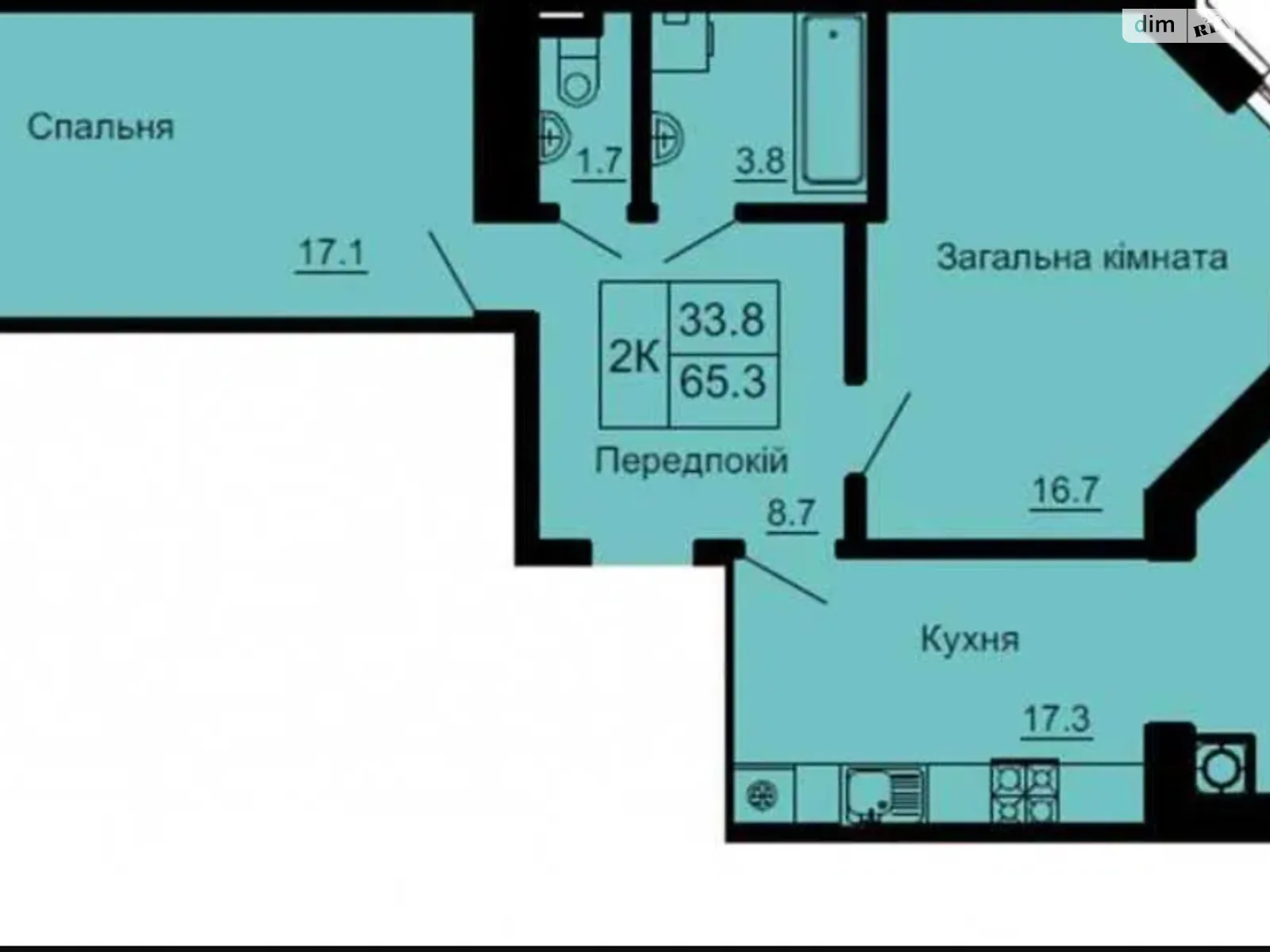 Продается 2-комнатная квартира 67 кв. м в Софиевской Борщаговке, просп. Мартынова, 7
