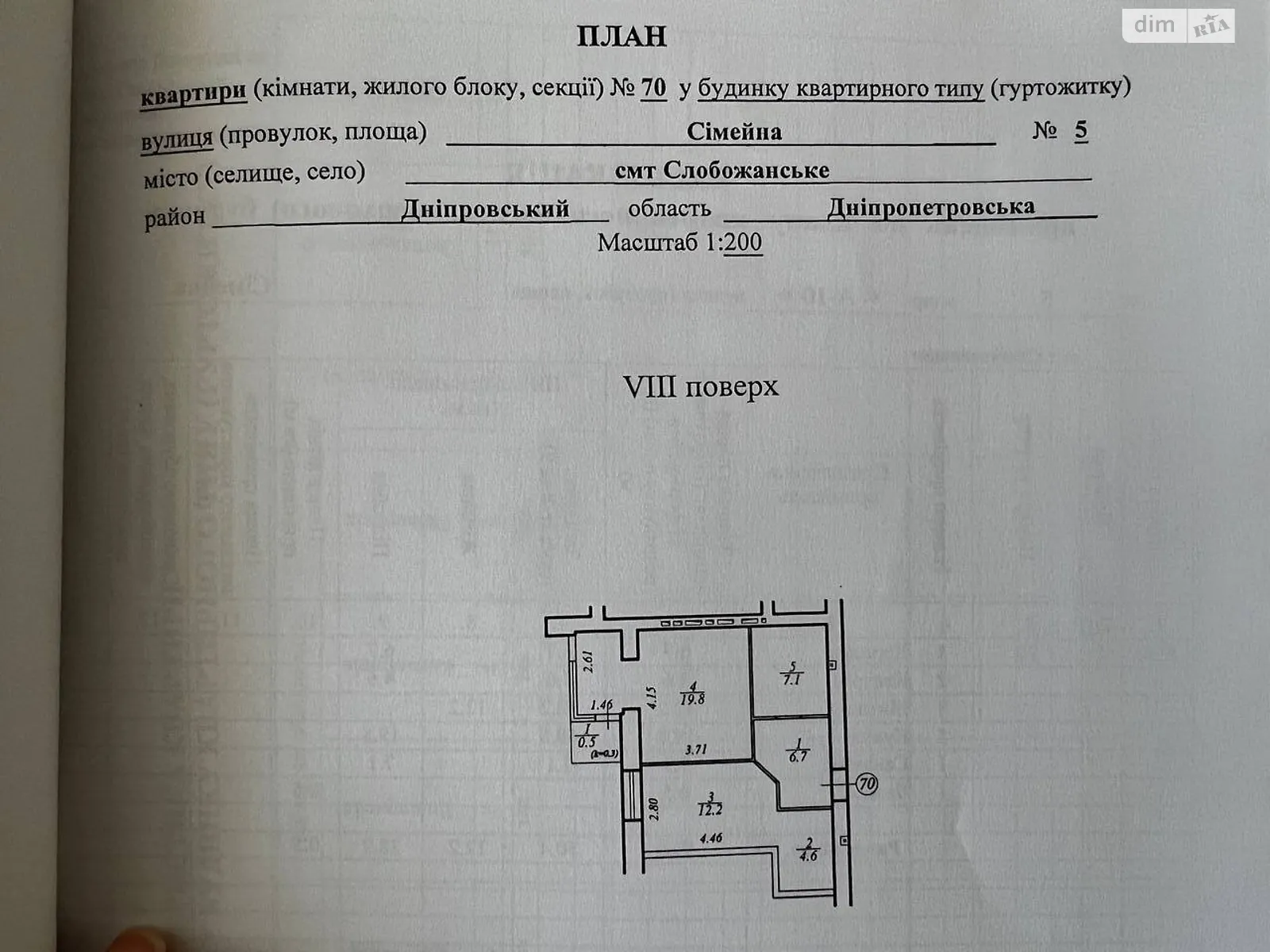 Продається 1-кімнатна квартира 51 кв. м у Дніпрі, вул. Сімейна