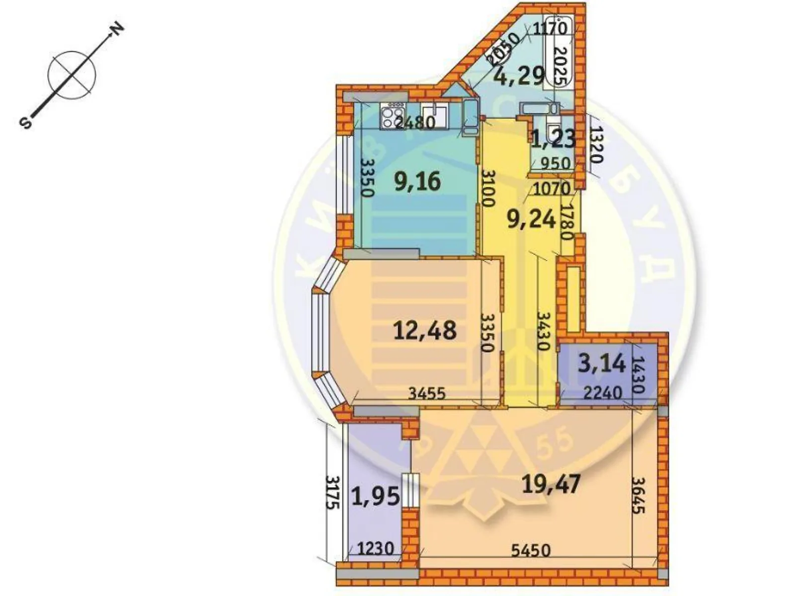 Продается 2-комнатная квартира 60 кв. м в Киеве, цена: 50000 $