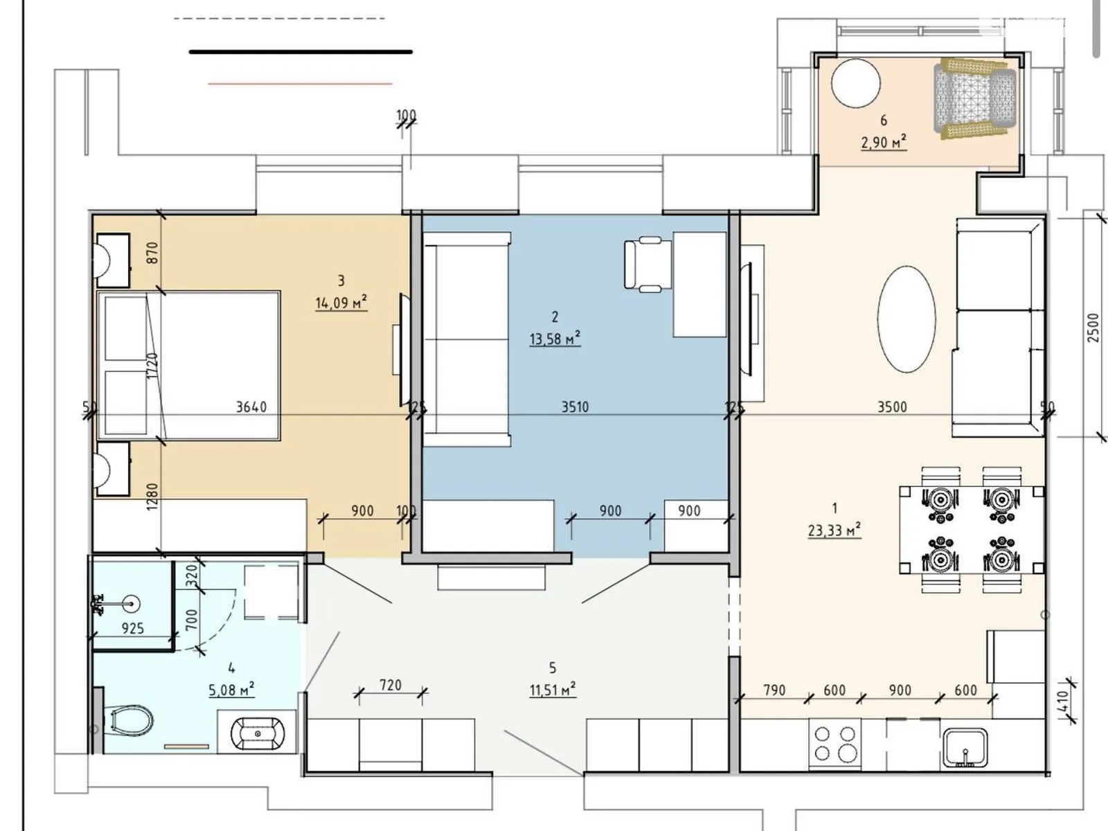 Продается 3-комнатная квартира 73 кв. м в Днепре, цена: 97000 $