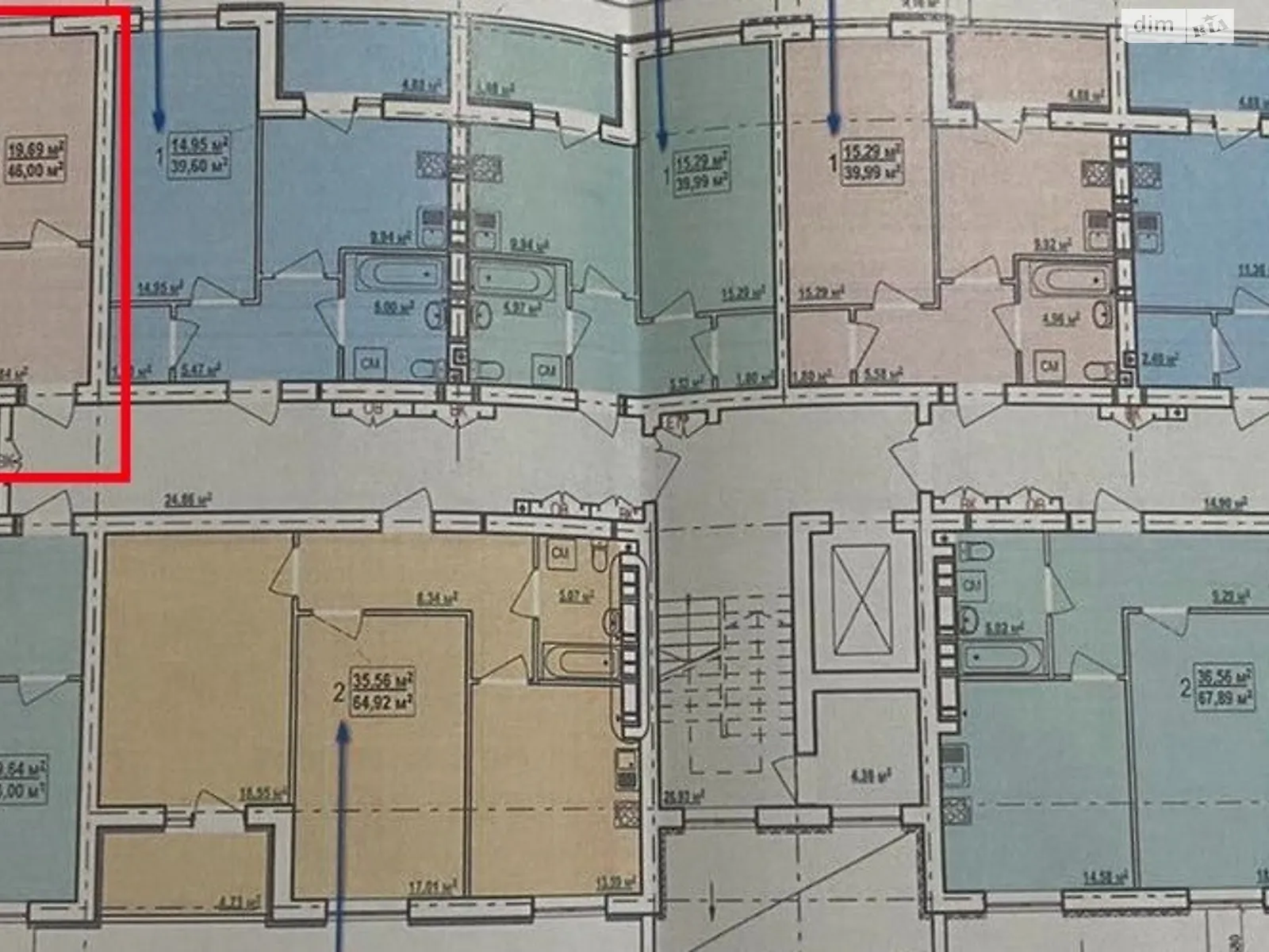 Продается 1-комнатная квартира 46 кв. м в Харькове, просп. Льва Ландау, 2Б