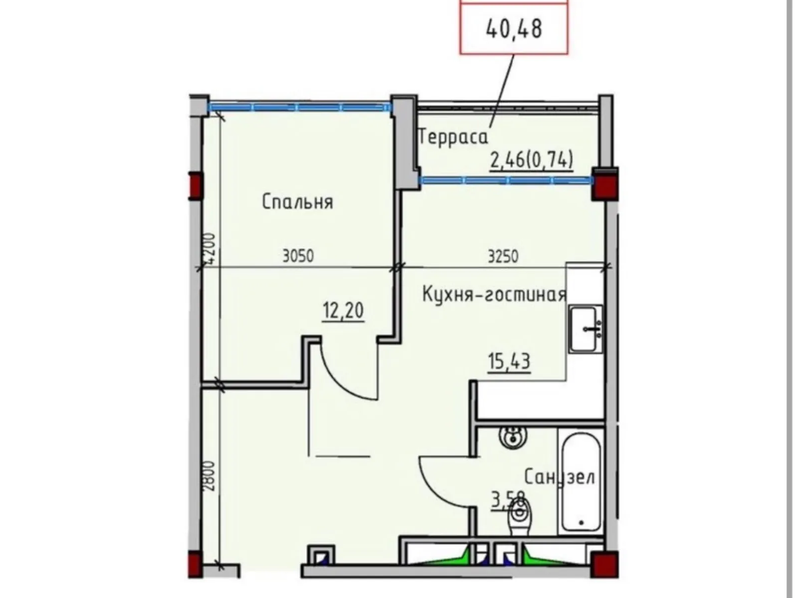 Продается 1-комнатная квартира 41 кв. м в Одессе, ул. Софиевская, 1А