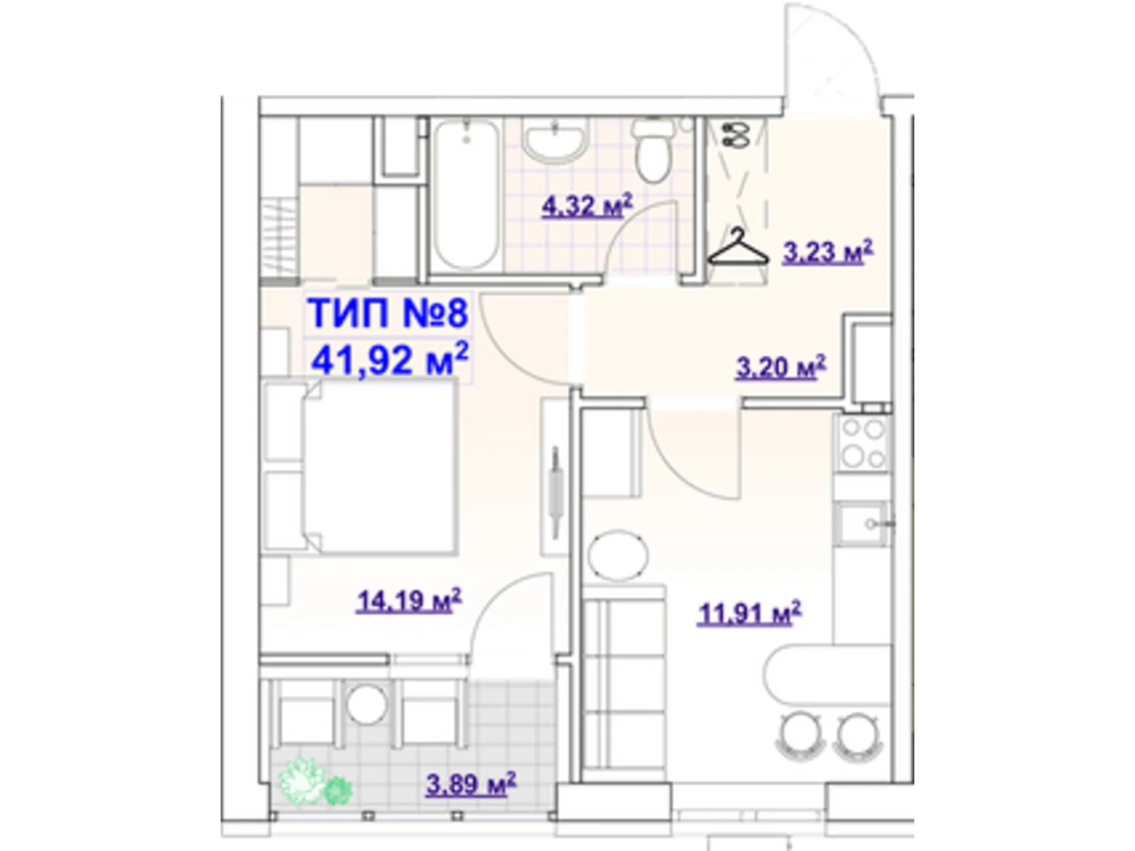 Продается 1-комнатная квартира 41.42 кв. м в Днепре, Запорожское шоссе, 25