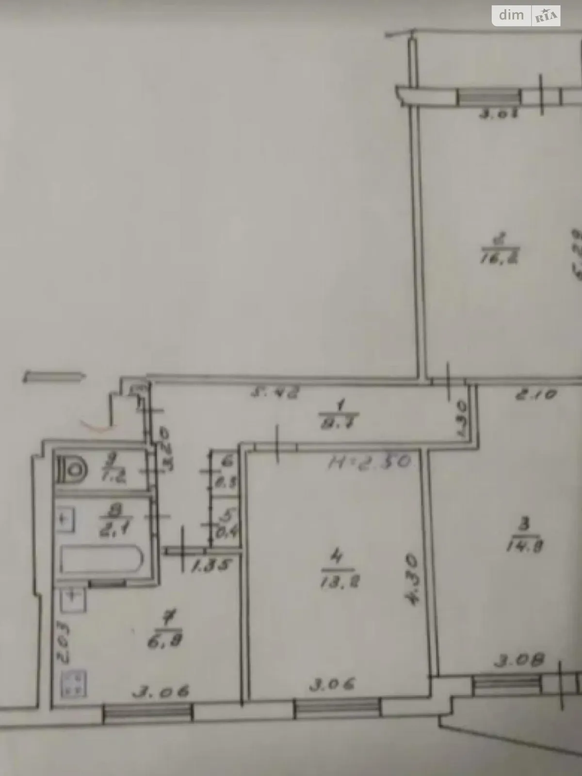 Продається 3-кімнатна квартира 66 кв. м у Харкові, вул. Кибальчича, 27