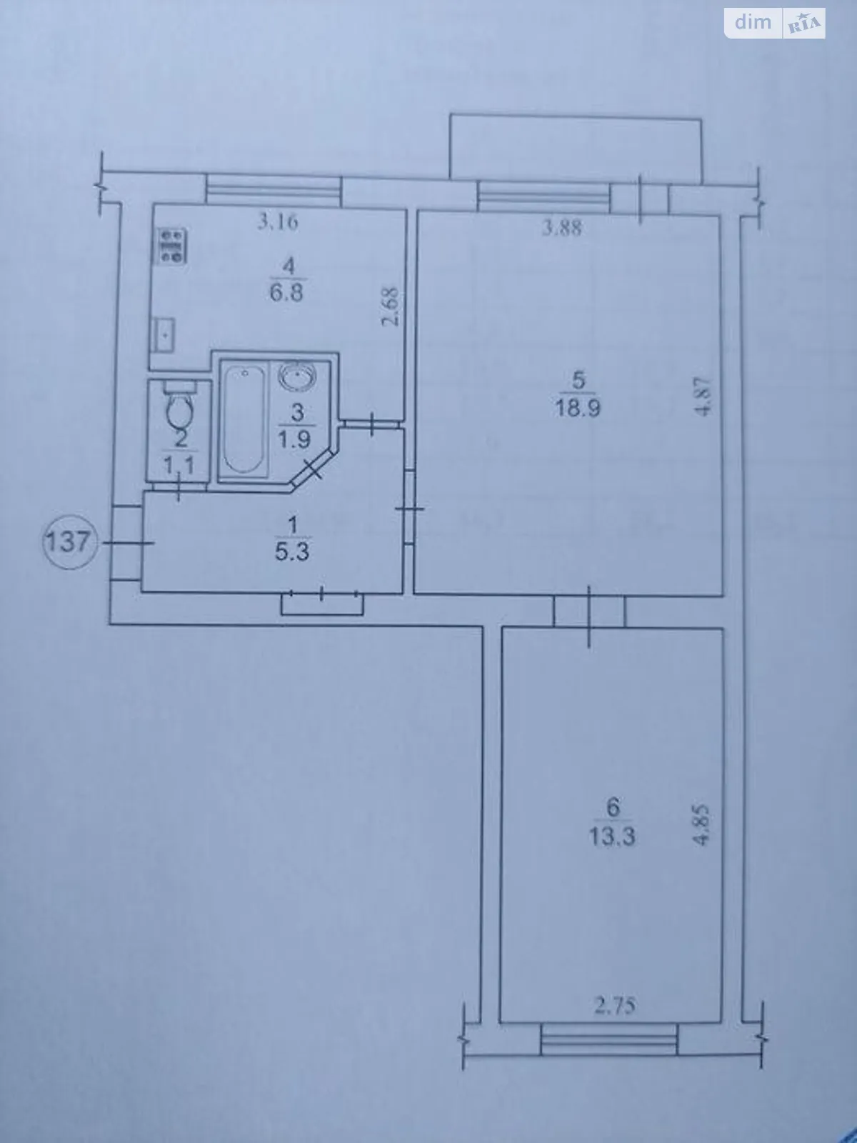 Продається 2-кімнатна квартира 48.3 кв. м у Києві, вул. Шолом-Алейхема, 1 - фото 1