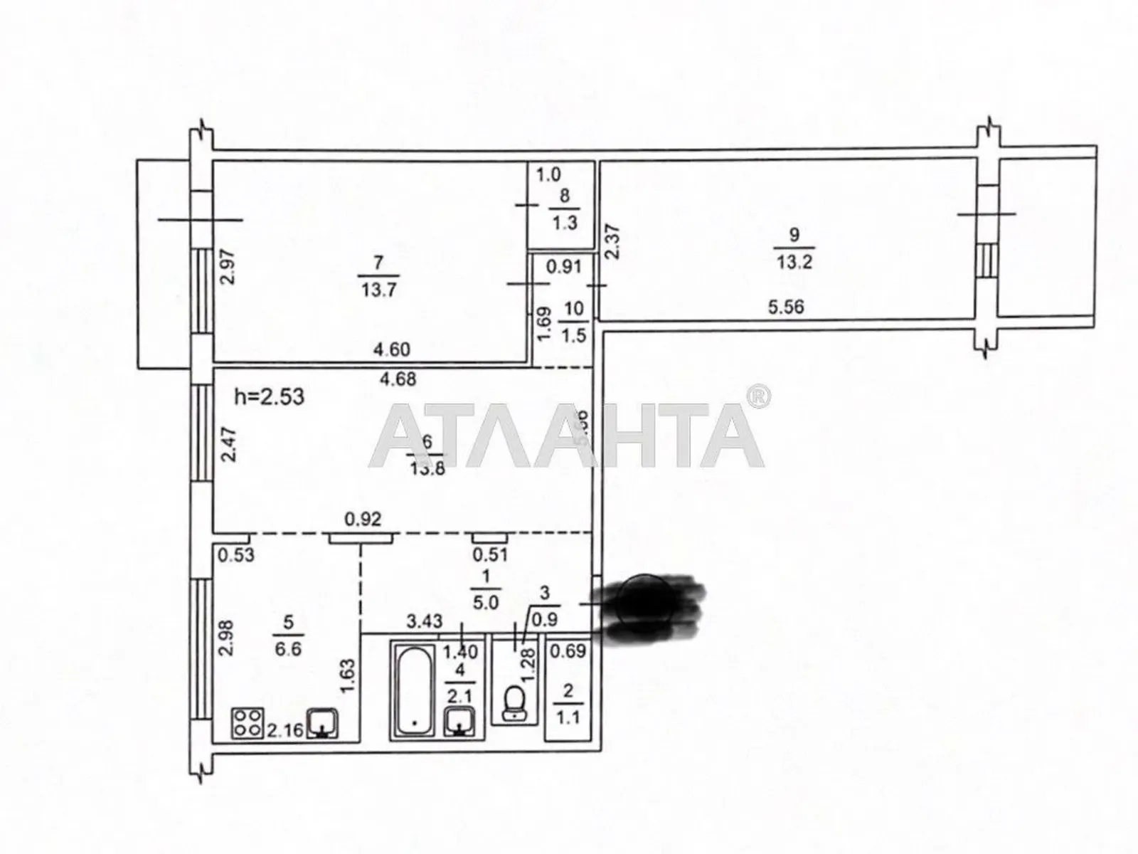 Продается 3-комнатная квартира 63 кв. м в Киеве, ул. Иорданская, 14