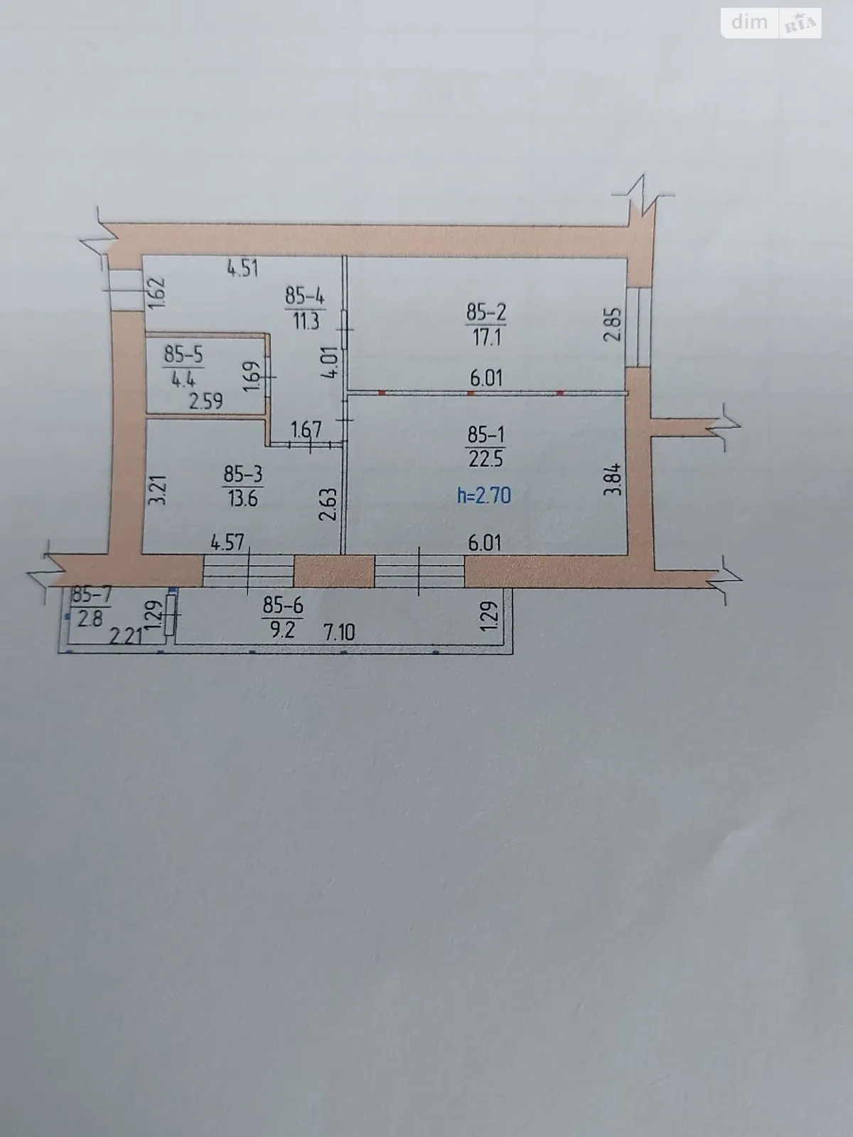 Продается 2-комнатная квартира 81 кв. м в Николаеве, цена: 55000 $ - фото 1