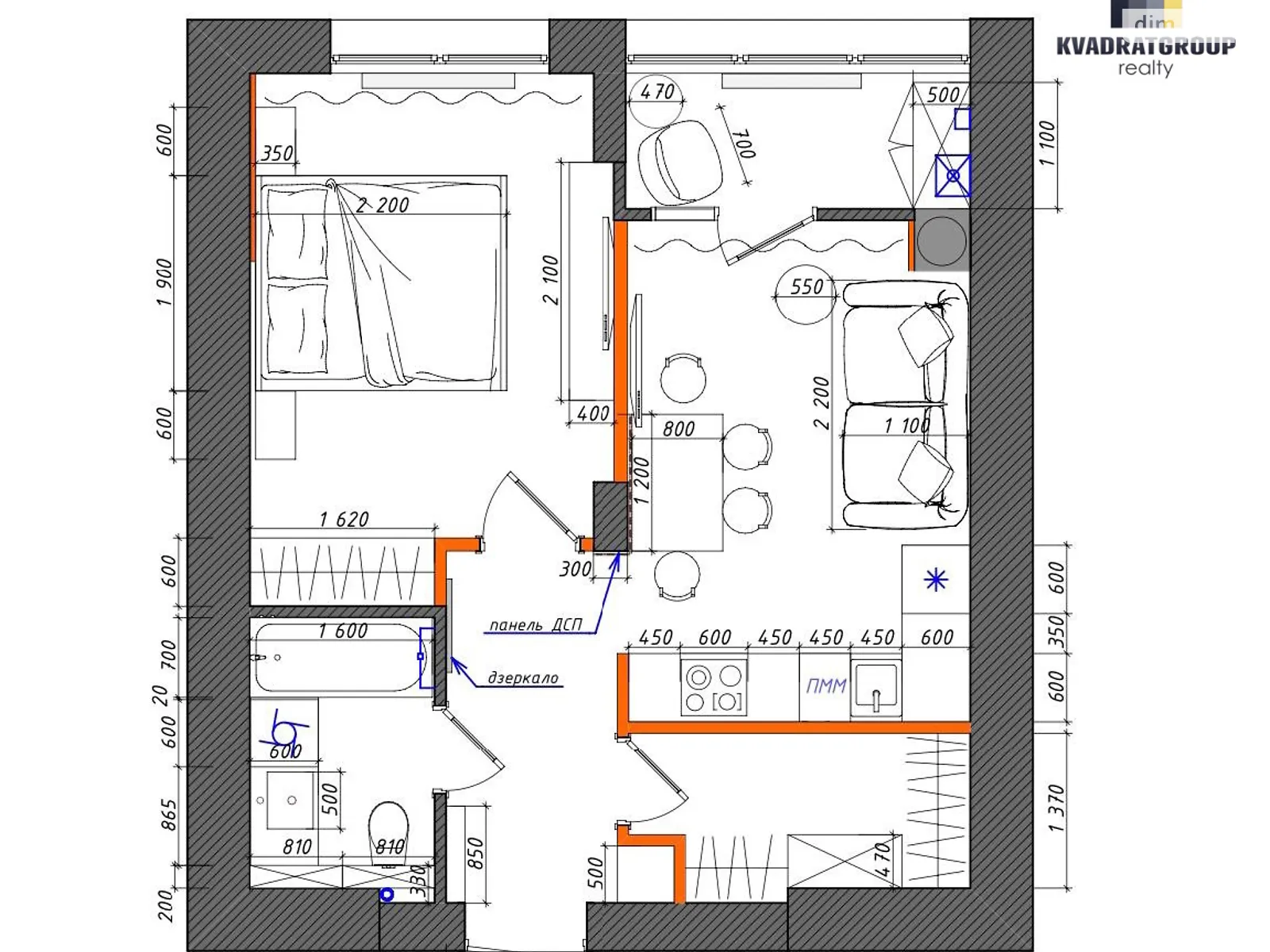 Продается 2-комнатная квартира 45 кв. м в Днепре, ул. Костомаровская, 1А