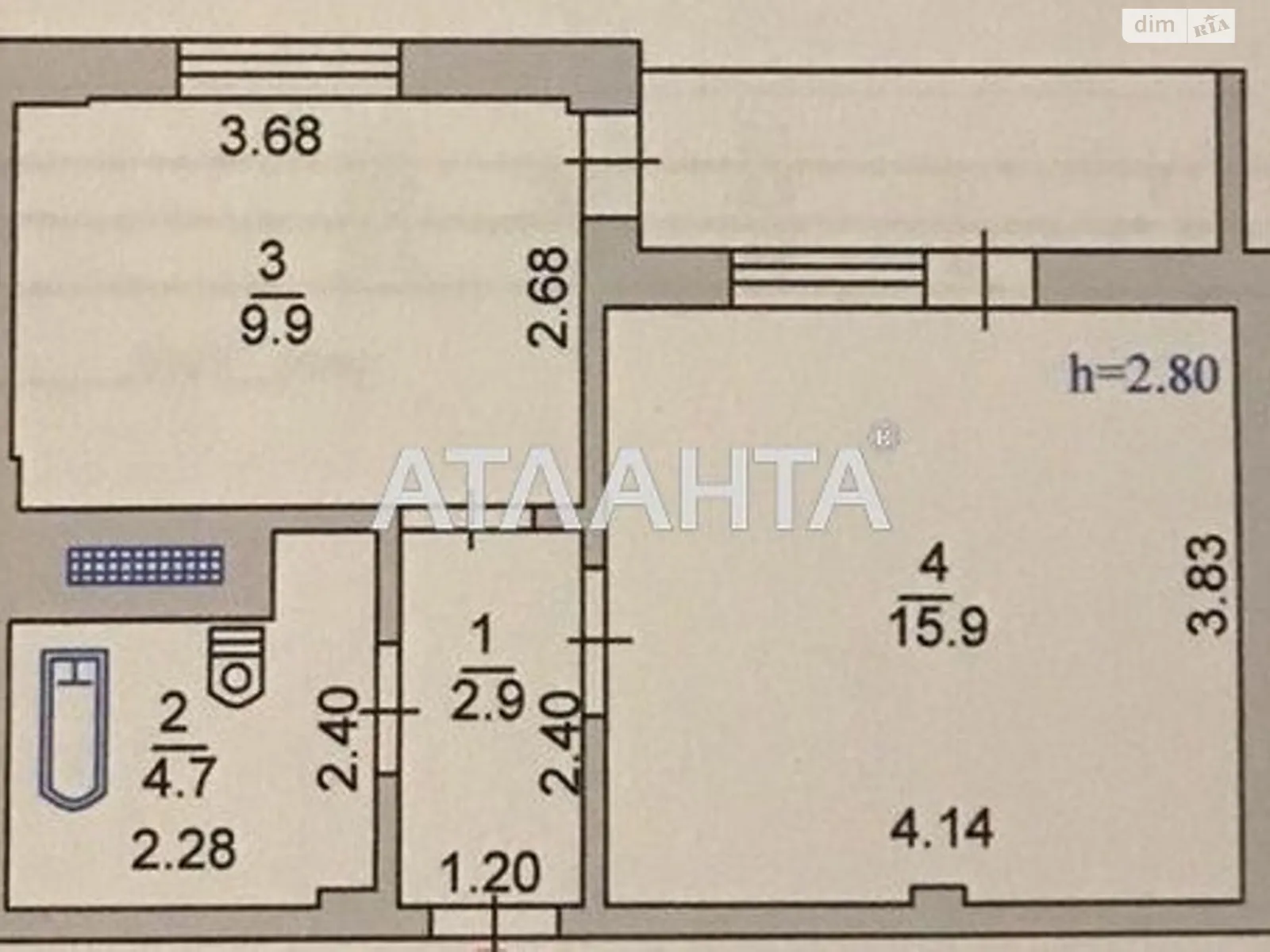 Продается 1-комнатная квартира 35.5 кв. м в Великодолинском, ул. Мариинская, 5