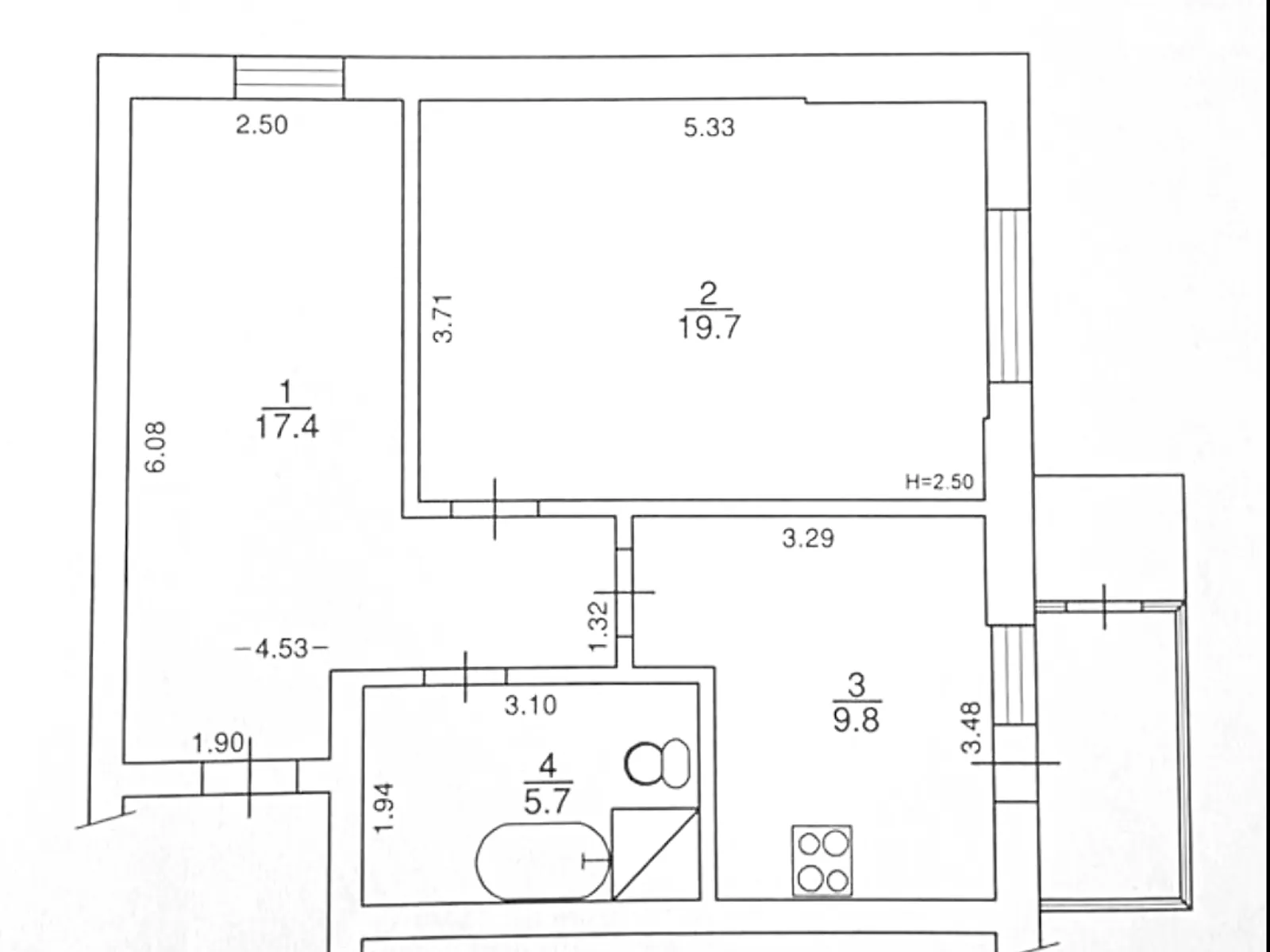 Продается 1-комнатная квартира 56 кв. м в Вышгороде, ул. Набережная, 6Г