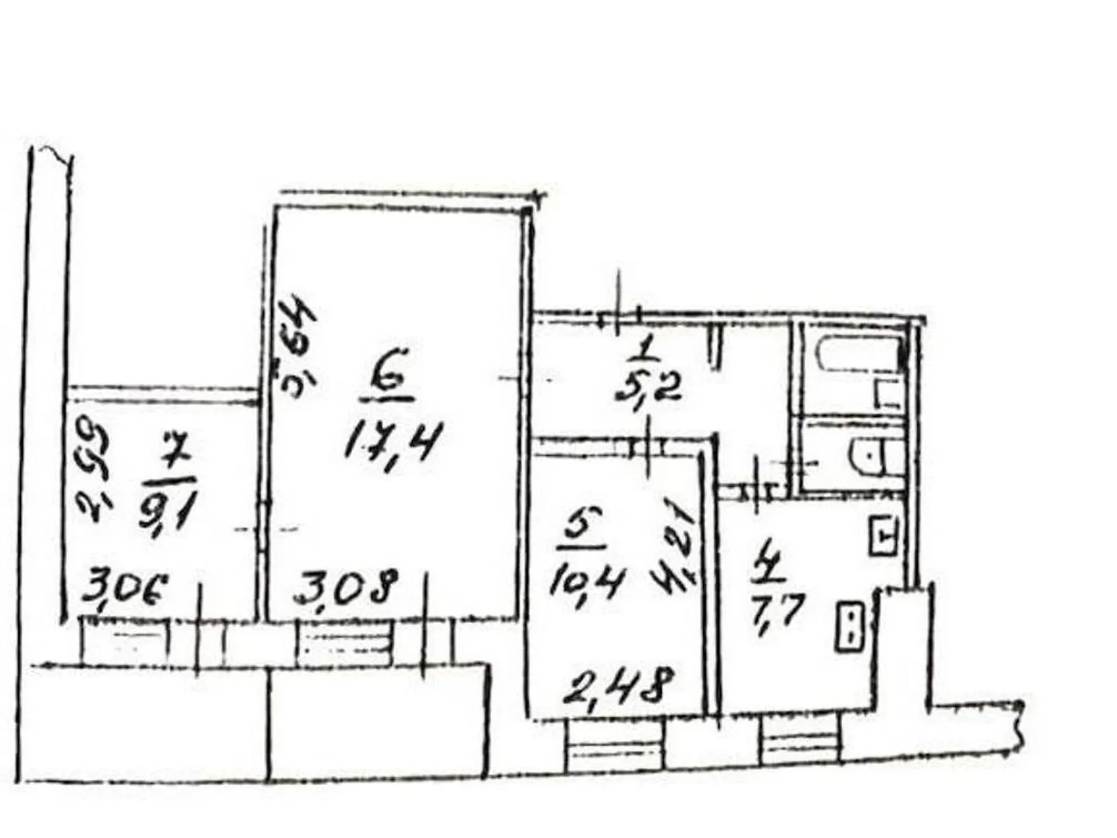 Продается 3-комнатная квартира 57 кв. м в Днепре, просп. Слобожанский, 8/4