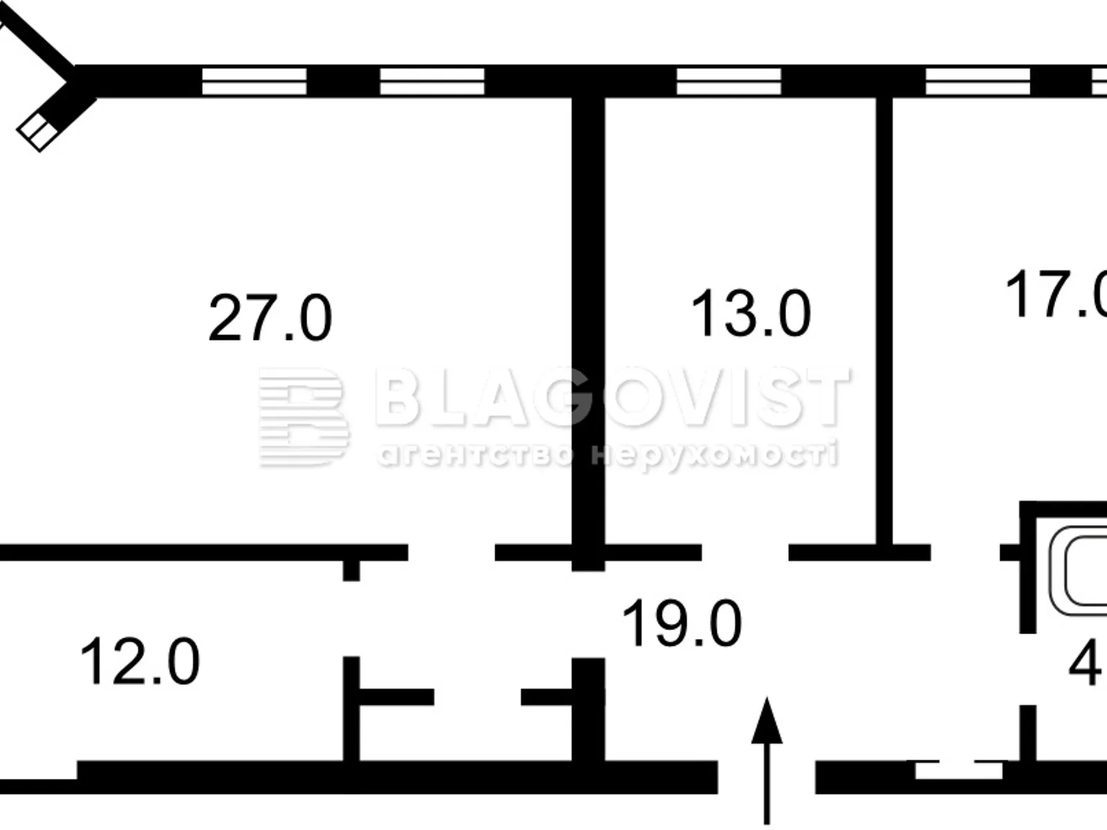 Продается 3-комнатная квартира 87 кв. м в Киеве, ул. Ивана Франко, 25/40 - фото 1