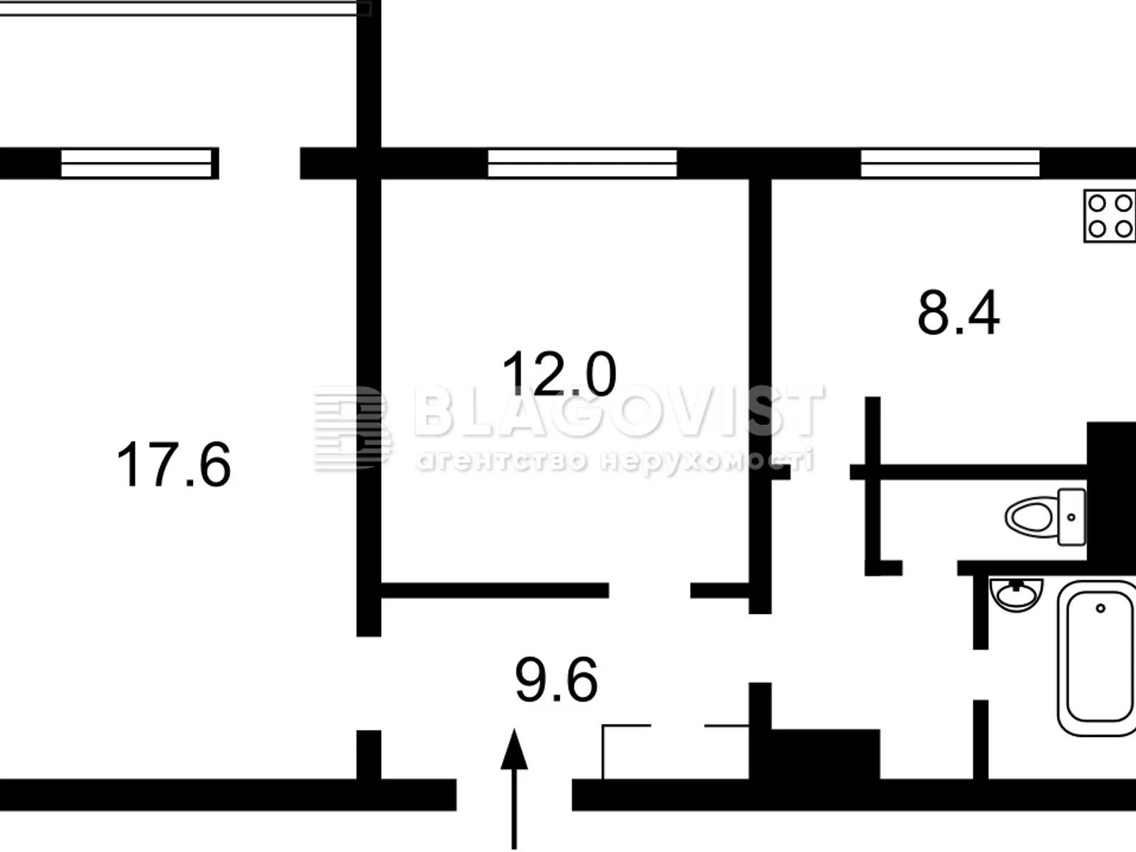 Продается 2-комнатная квартира 54 кв. м в Киеве, ул. Предславинская, 25 - фото 1