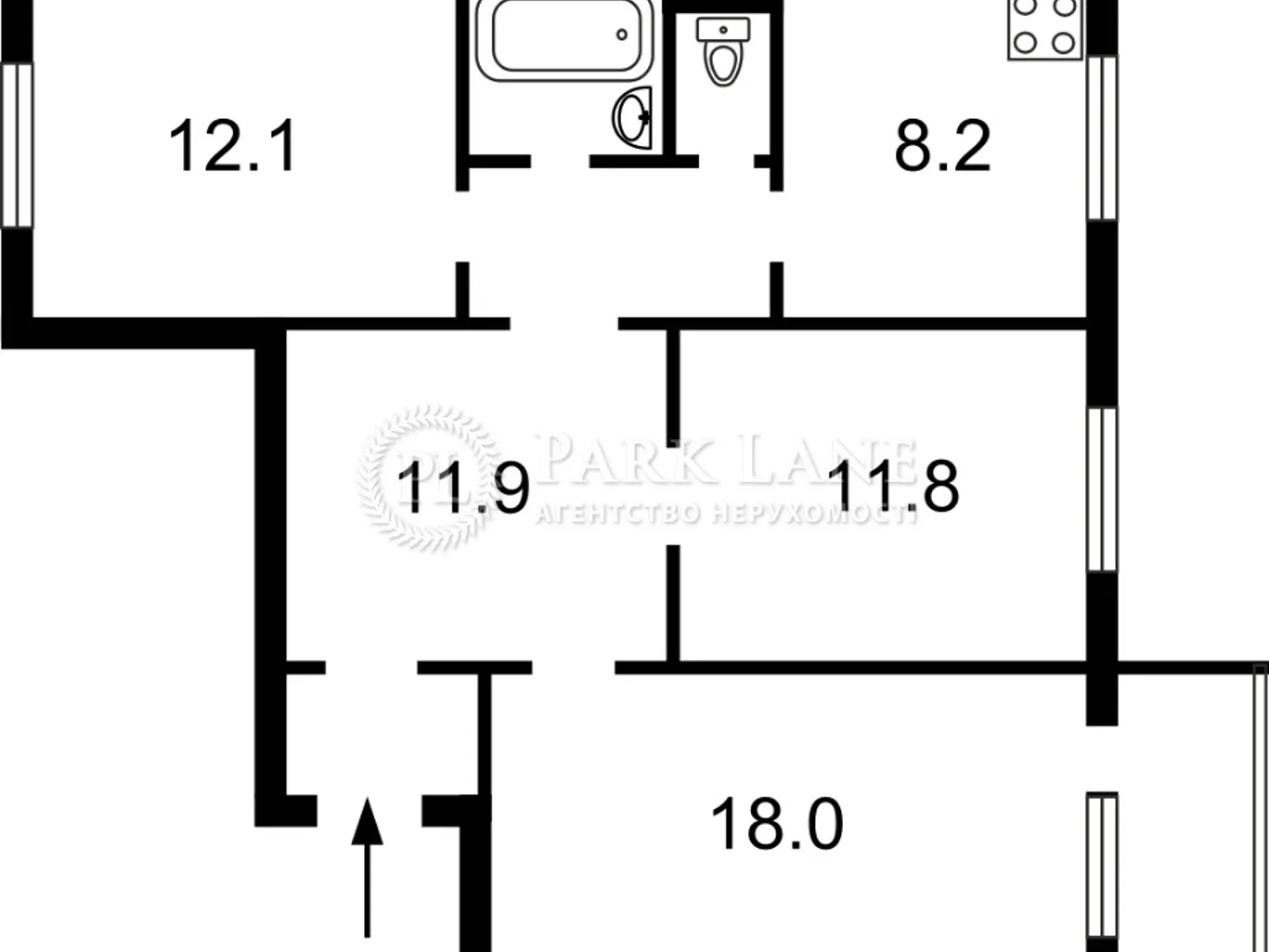 Продается 1-комнатная квартира 77 кв. м в Киеве, ул. Срибнокильская, 8 - фото 1