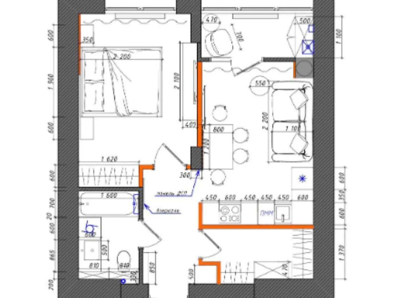 Продається 1-кімнатна квартира 45 кв. м у Дніпрі, вул. Костомарівська, 1А