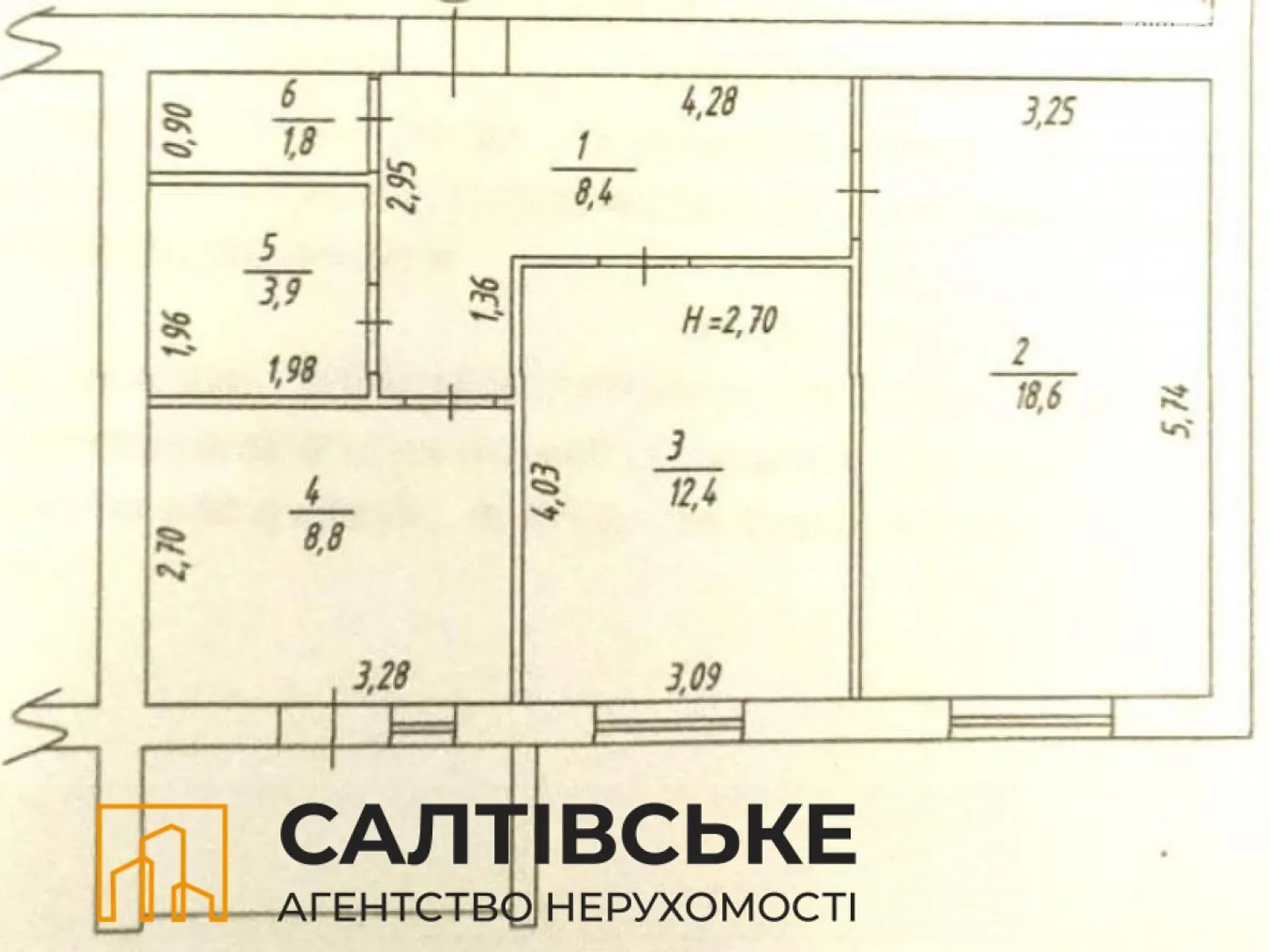 Продається 2-кімнатна квартира 57 кв. м у Харкові, вул. Драгоманова, 6Б - фото 1