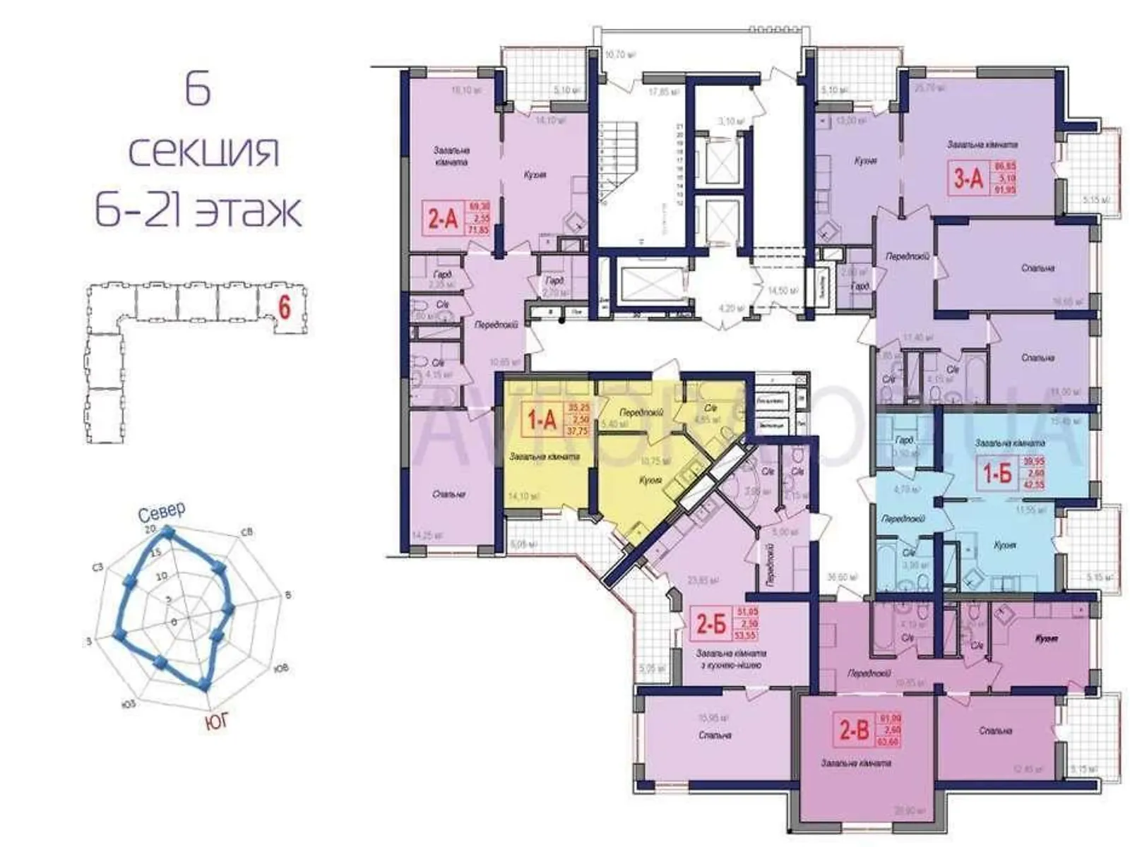 Продается 3-комнатная квартира 92 кв. м в Одессе, ул. Героев Крут, 27А - фото 1