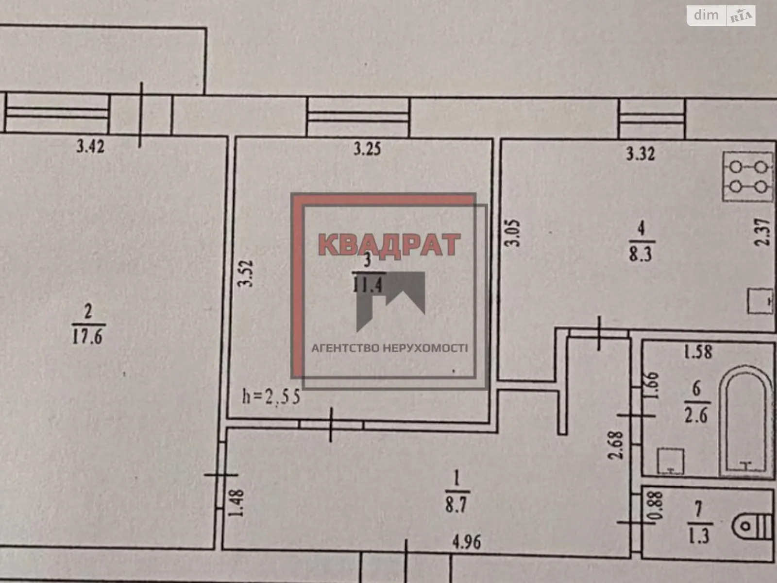 Продается 2-комнатная квартира 52 кв. м в Полтаве, супруновка - фото 1