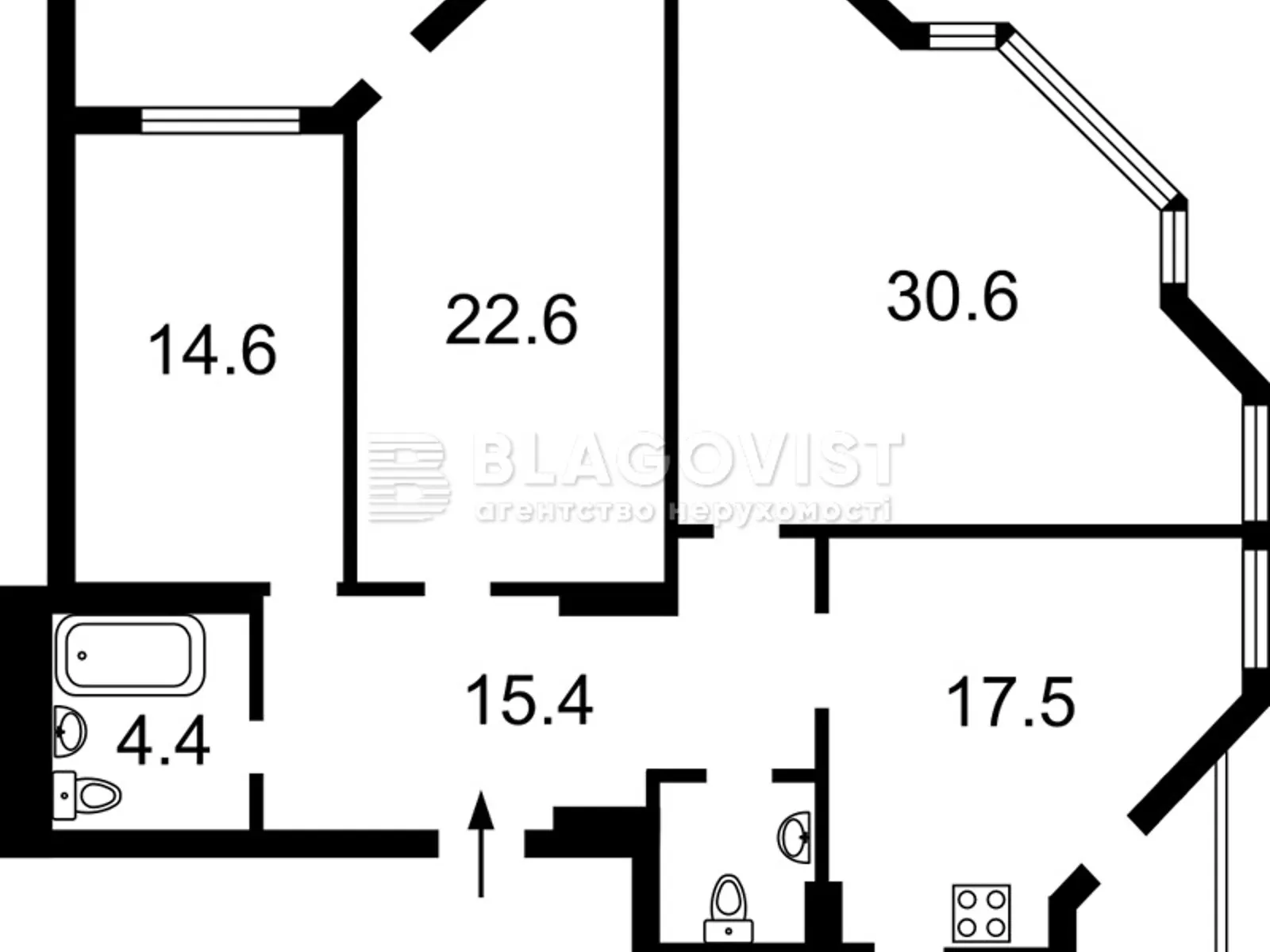 Продается 3-комнатная квартира 110 кв. м в Киеве, ул. Героев Обороны, 10А