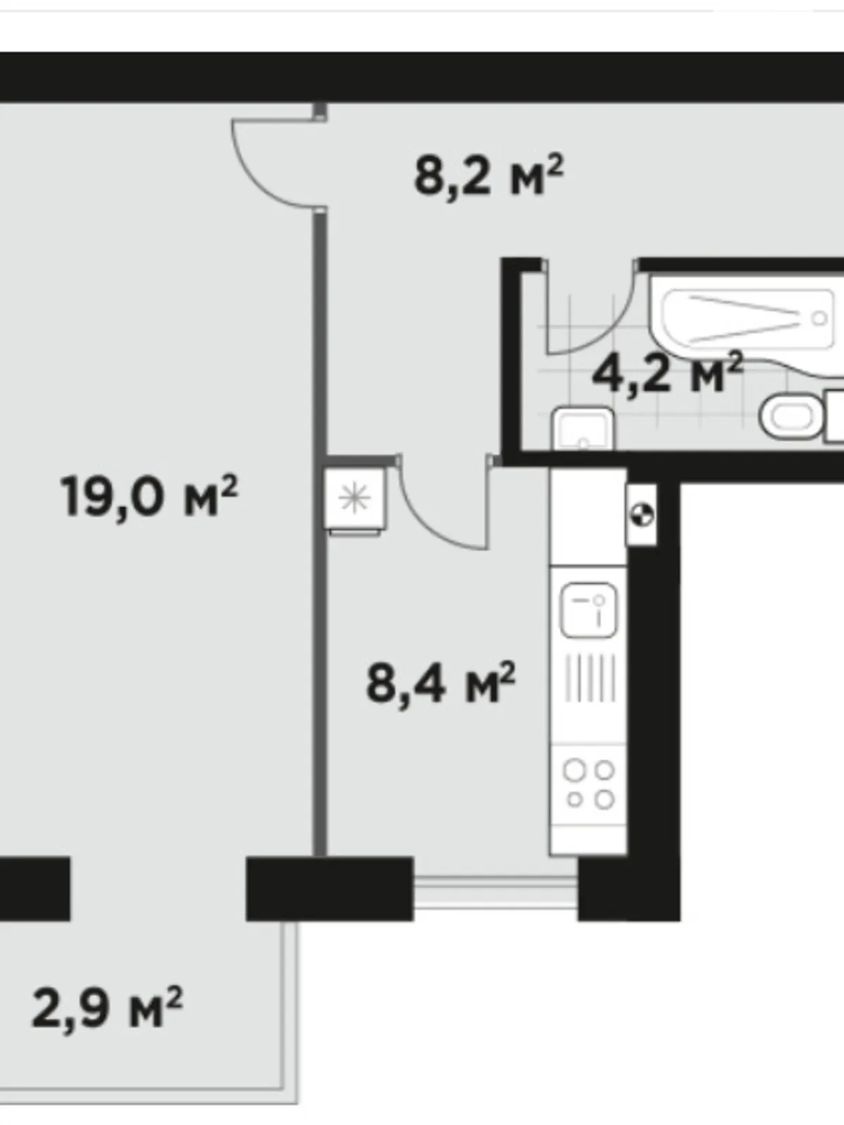 Продается 1-комнатная квартира 45 кв. м в Буче, ул. Бориса Гмыри, 7А