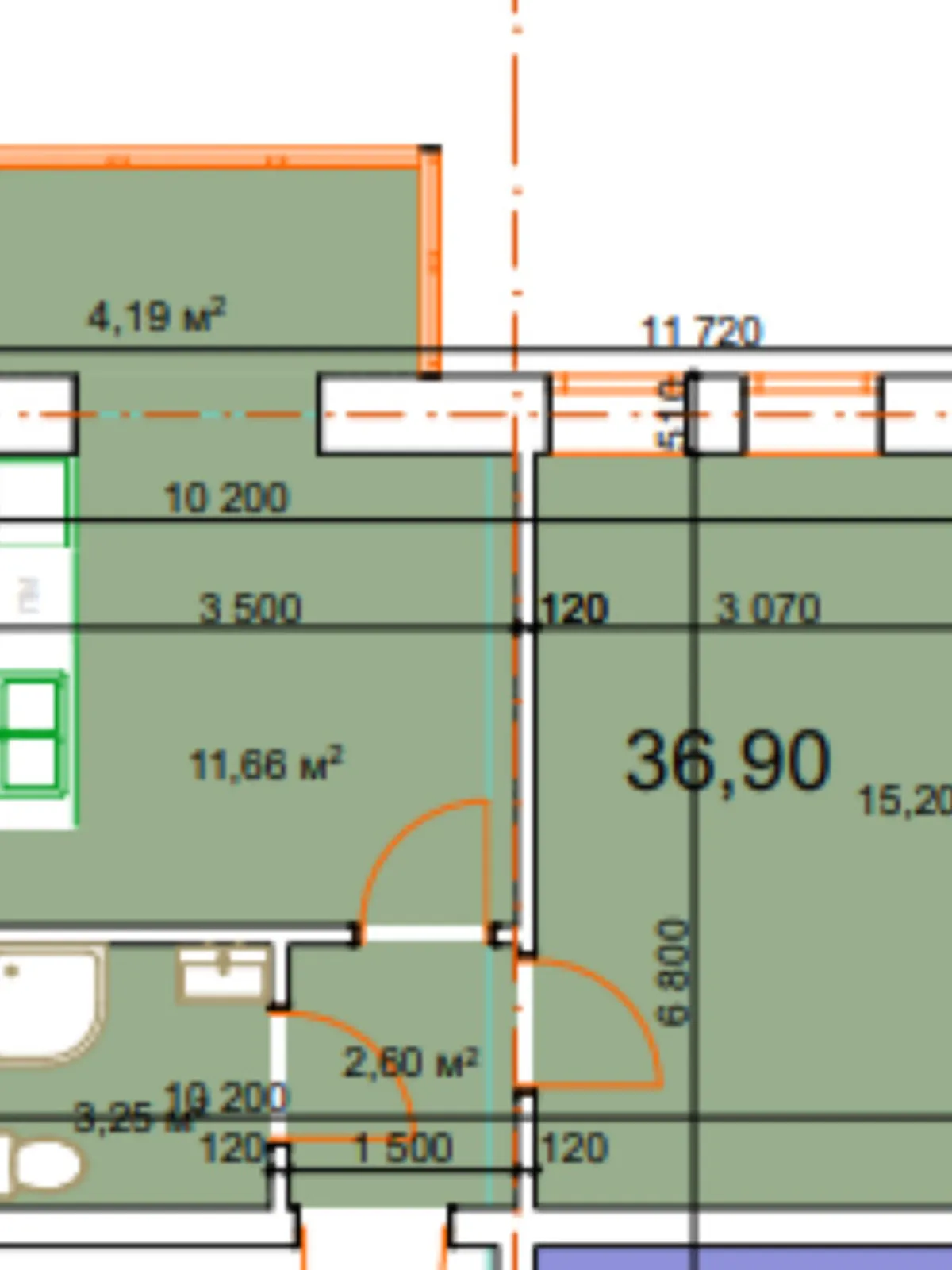 Продається 1-кімнатна квартира 36.9 кв. м у Калуші, цена: 20295 $