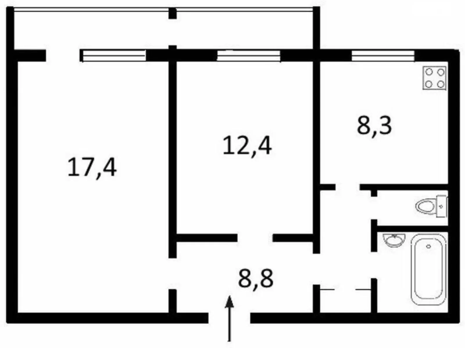 Продается 2-комнатная квартира 56 кв. м в Киеве, ул. Рональда Рейгана(Теодора Драйзера), 14/33 - фото 1