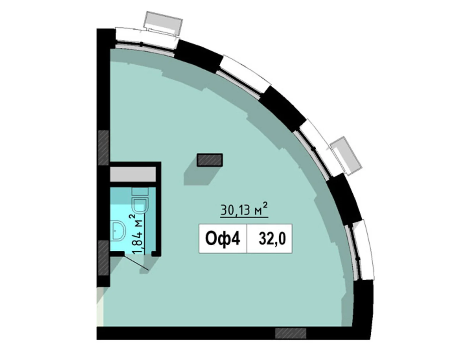 Продається офіс 32 кв. м в бізнес-центрі, цена: 38400 $