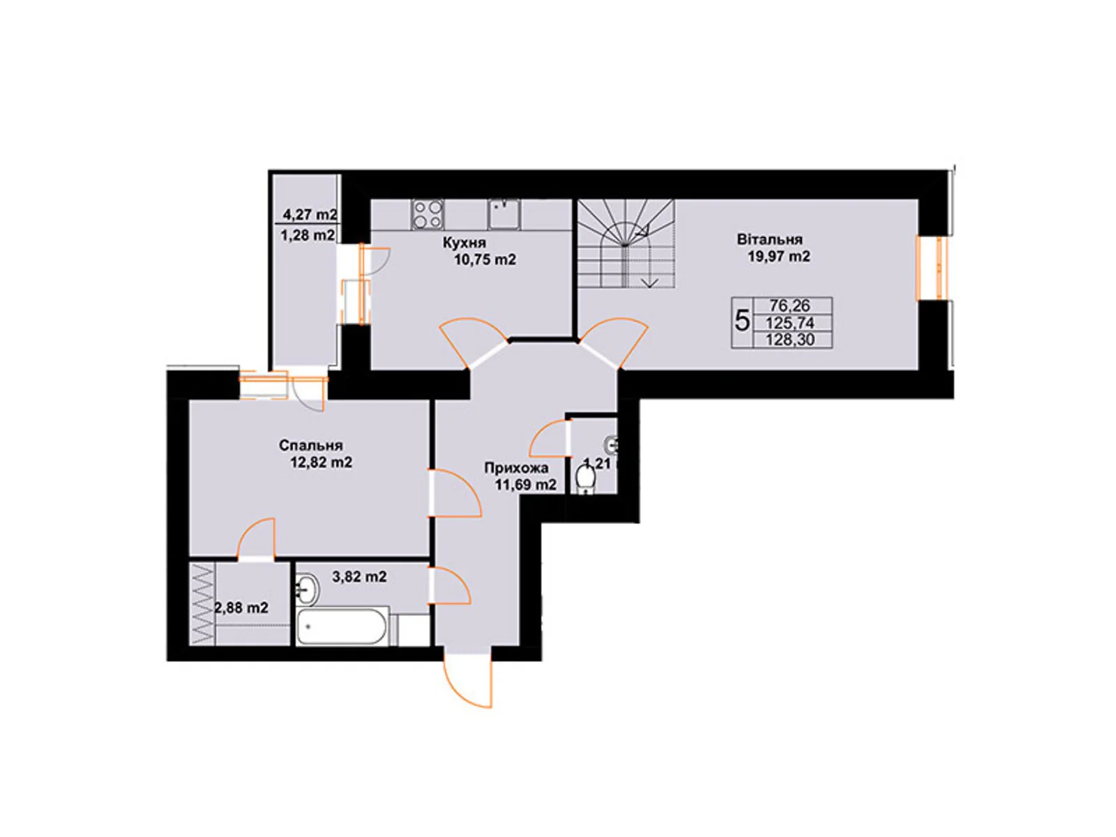 Продается 5-комнатная квартира 128.3 кв. м в Черткове, ул. Млынарская, 14