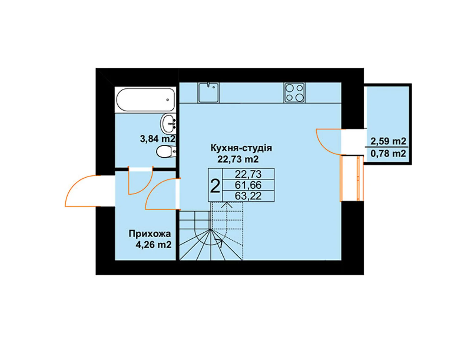 Продается 2-комнатная квартира 63.22 кв. м в Черткове, цена: 33232 $