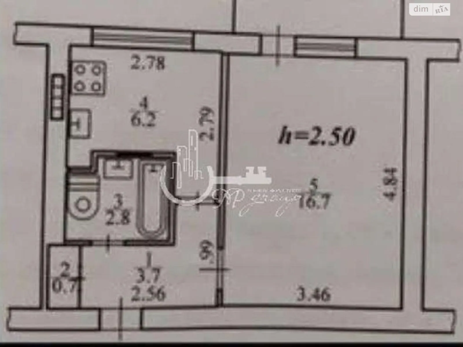 Продается 1-комнатная квартира 32 кв. м в Киеве, ул. Братиславская, 34