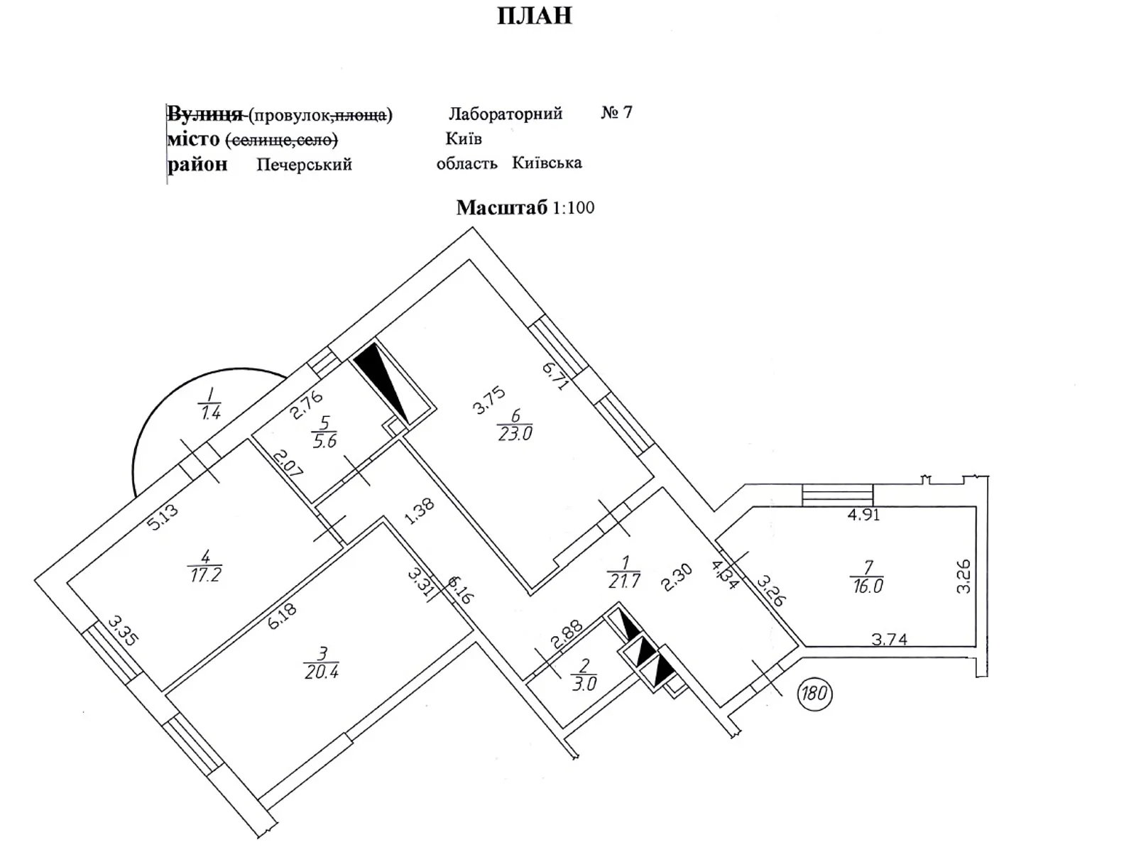 Продается 3-комнатная квартира 108.3 кв. м в Киеве, пер. Лабораторный, 7 - фото 1