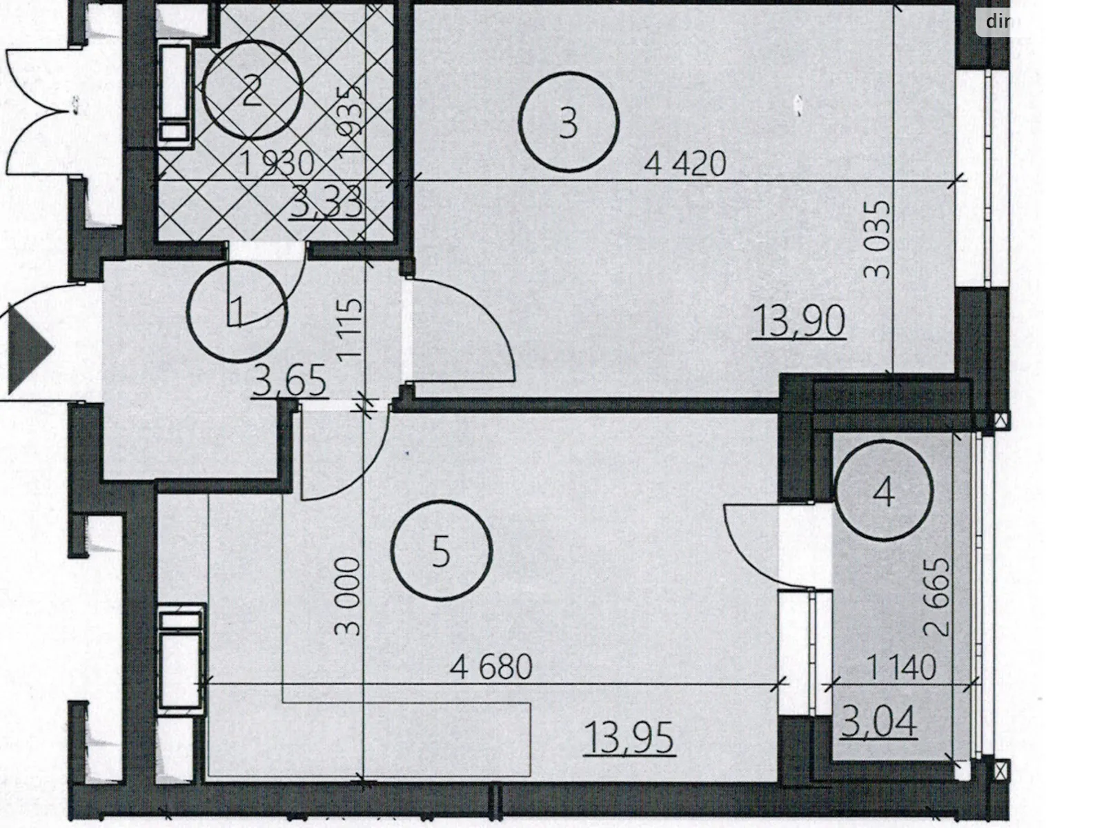 Продается 1-комнатная квартира 38 кв. м в Киеве, пер. Индустриальный