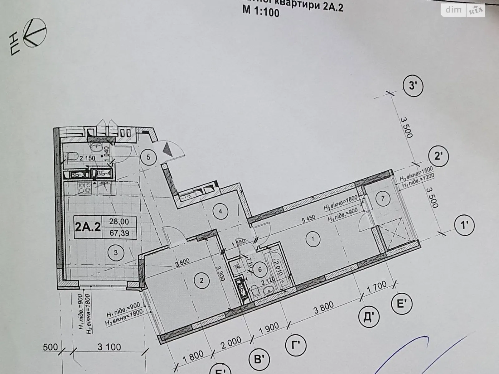 Продається 2-кімнатна квартира 68 кв. м у Києві, вул. Академіка Заболотного, 15Г