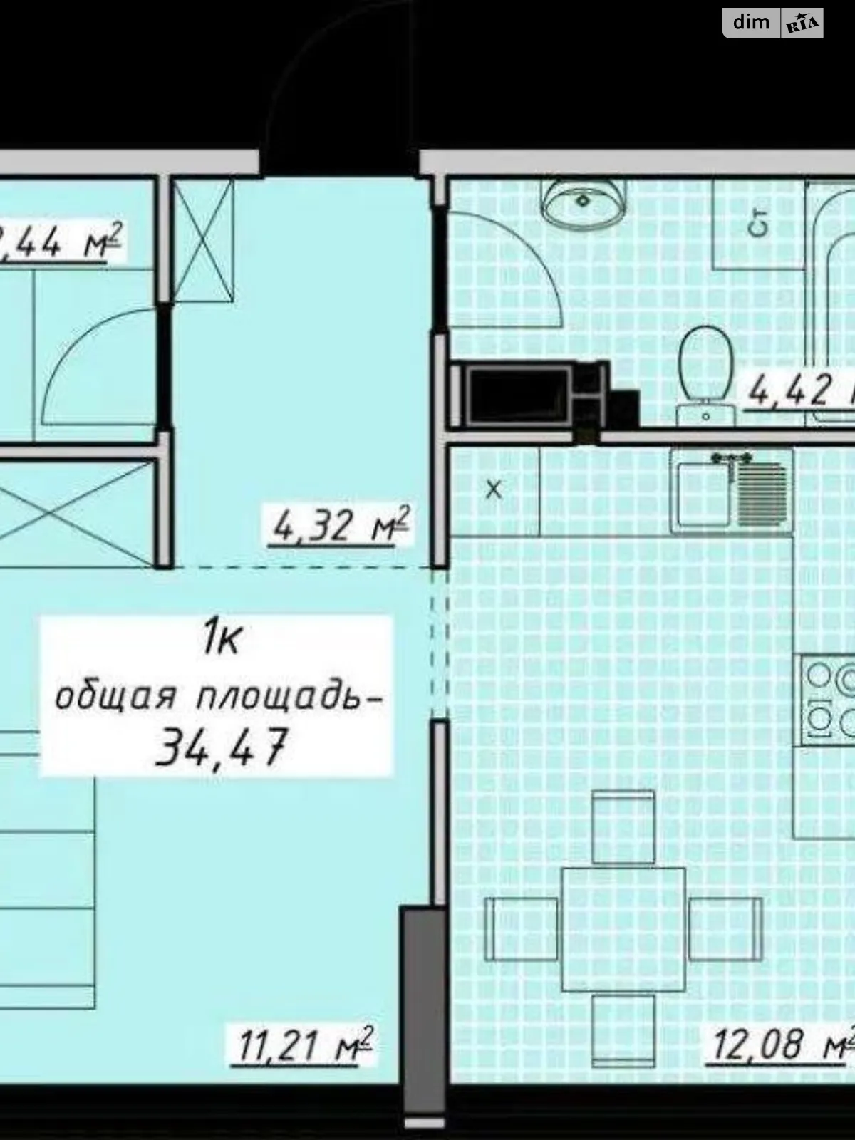 Продается 1-комнатная квартира 35 кв. м в Одессе - фото 3