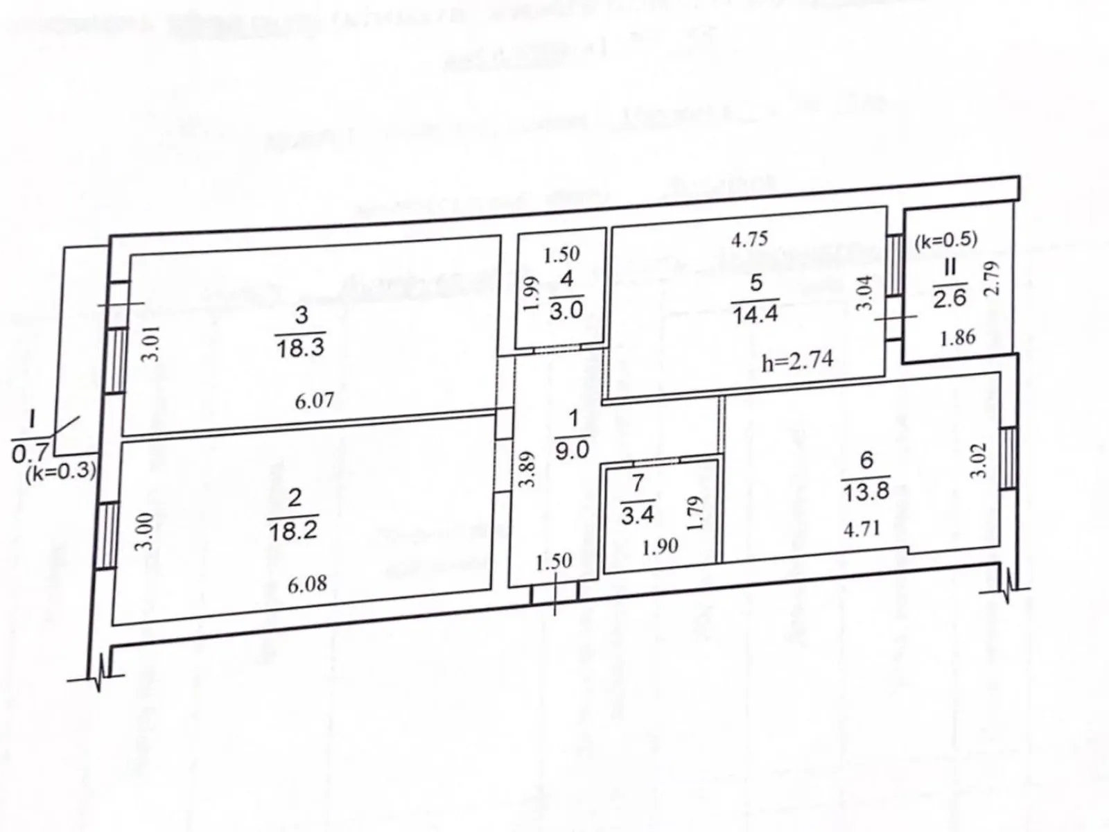 Продается 3-комнатная квартира 83.4 кв. м в Доследном, цена: 58380 $ - фото 1