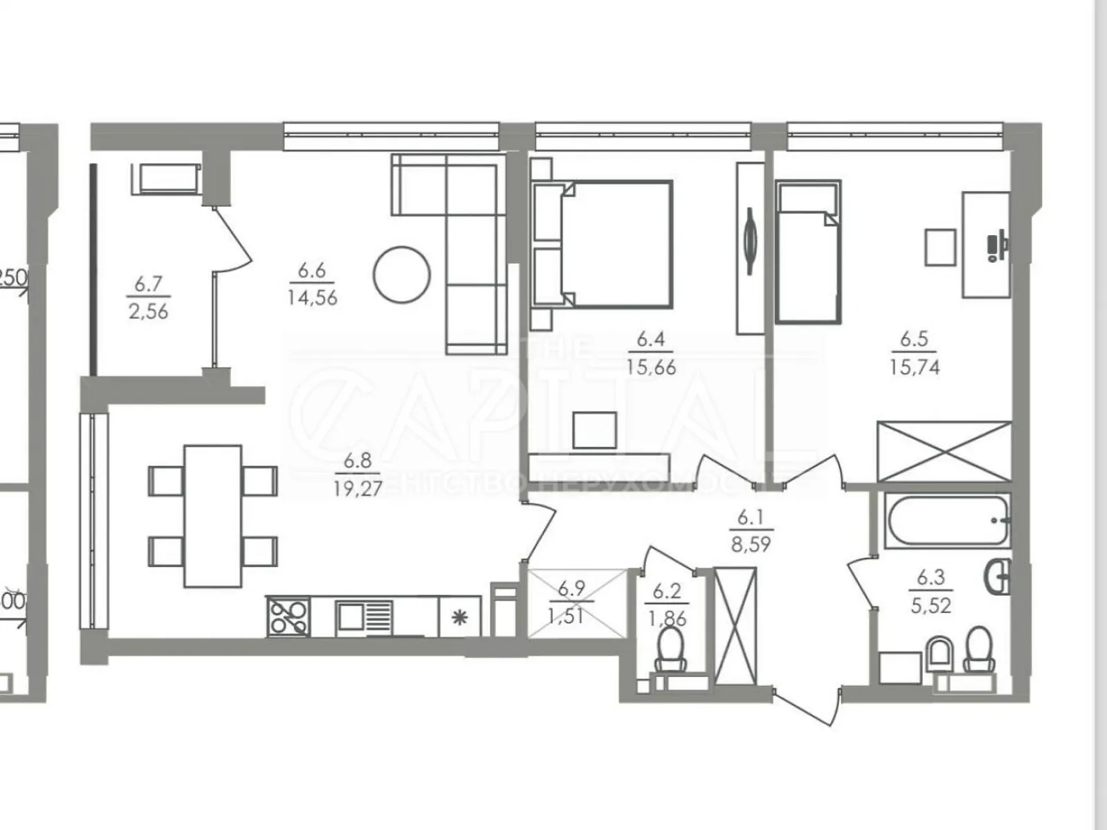 Продается 2-комнатная квартира 85 кв. м в Киеве, ул. Летняя - фото 1