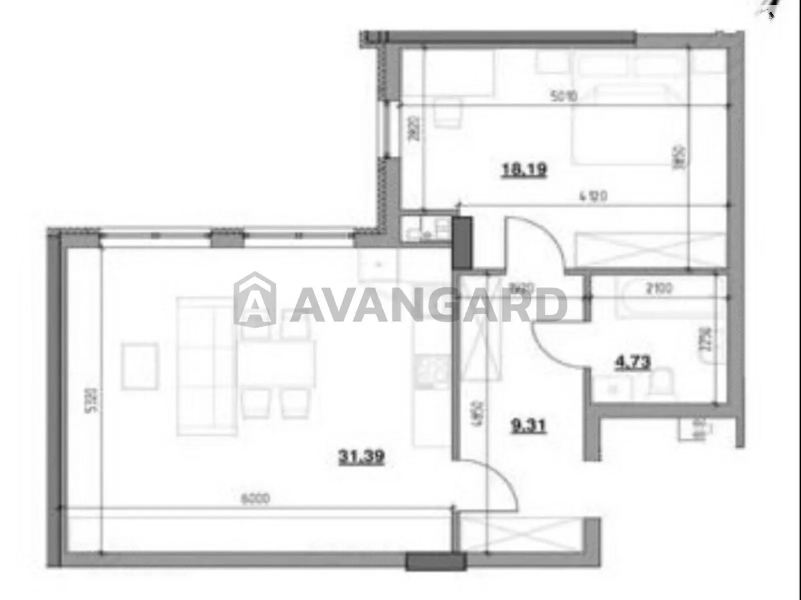 Продається 1-кімнатна квартира 63 кв. м у Львові, цена: 74365 $