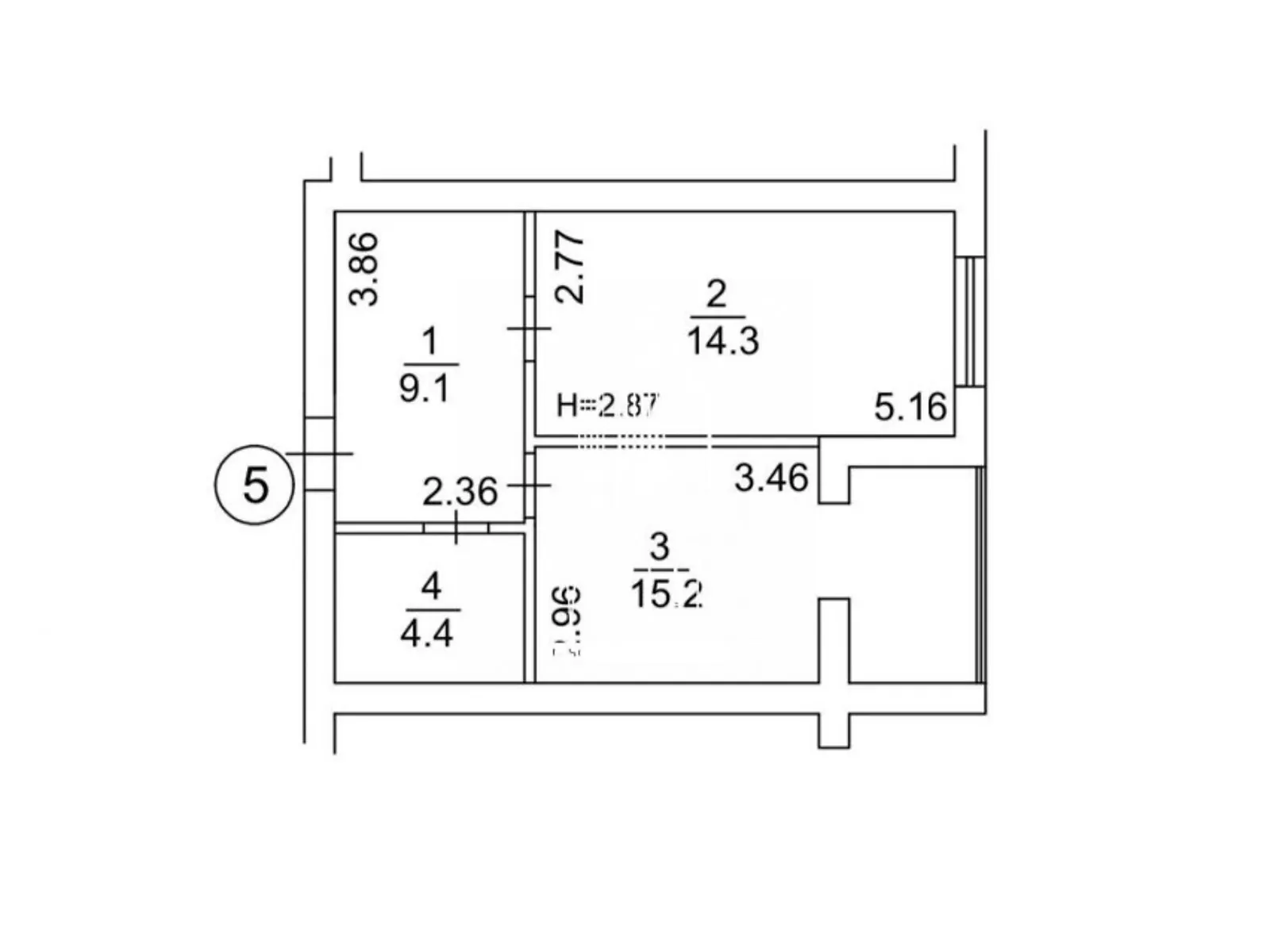 Продается 1-комнатная квартира 43 кв. м в Киеве, цена: 37000 $ - фото 1