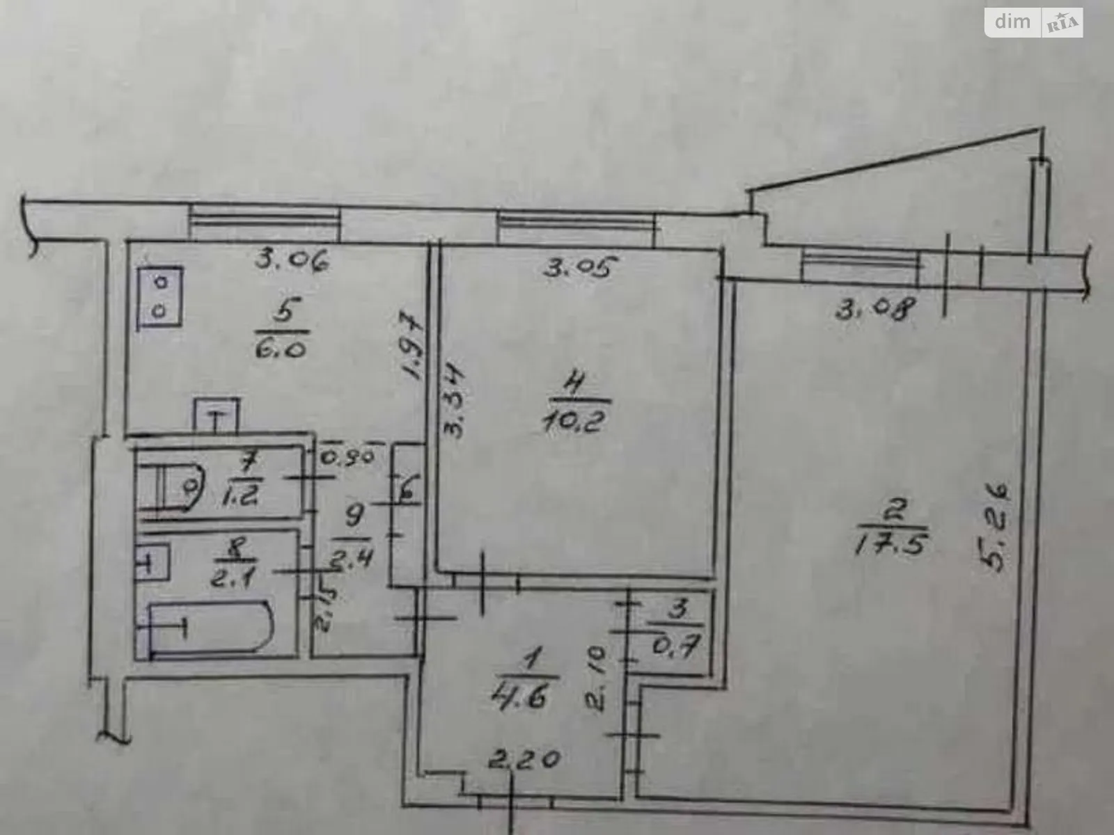 Продается 2-комнатная квартира 46 кв. м в Харькове, цена: 20900 $